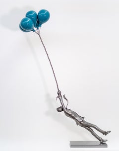 Derya Ozparlak - Clear Skies Ahead - surreal, figurative, steel and fiberglass sculpture Clear Skies Ahead - surreal, figurative, steel and fiberglass sculpture