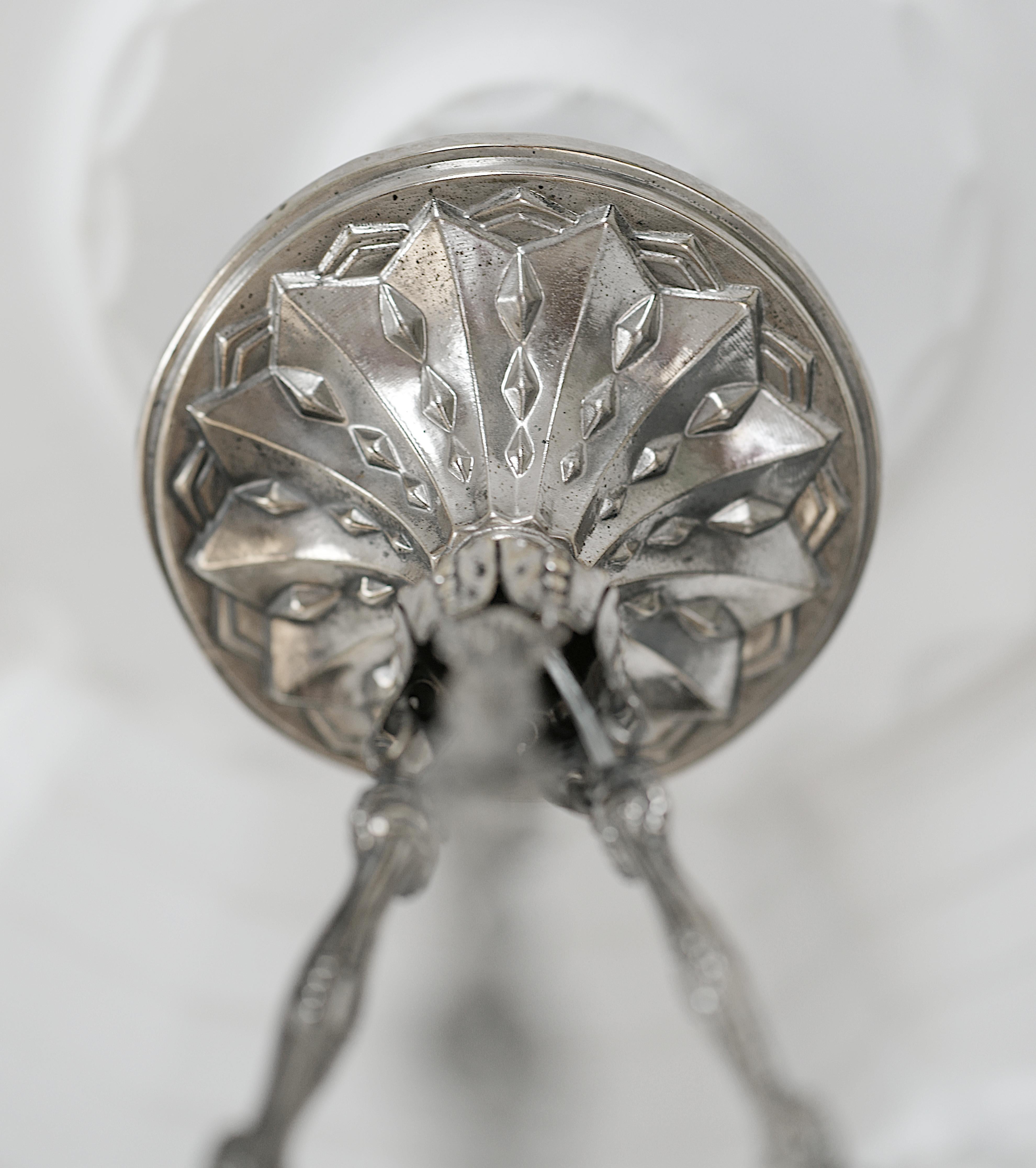 DES HANOTS French Art Deco Pendant Chandelier, 1920 verlys For Sale 7