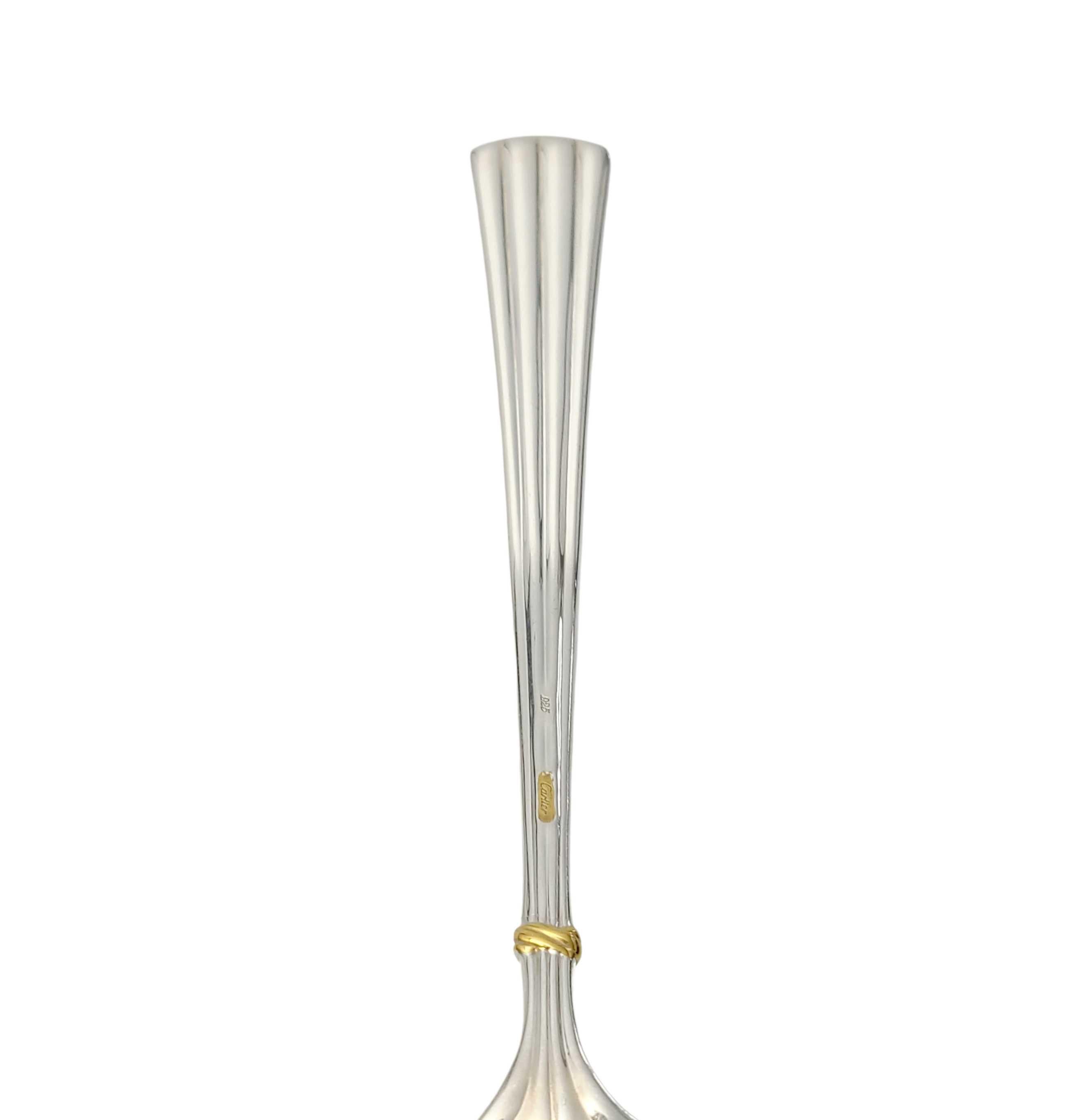 Des Must Cartier Sterling Silver Gold Accent Gravy Ladle 2