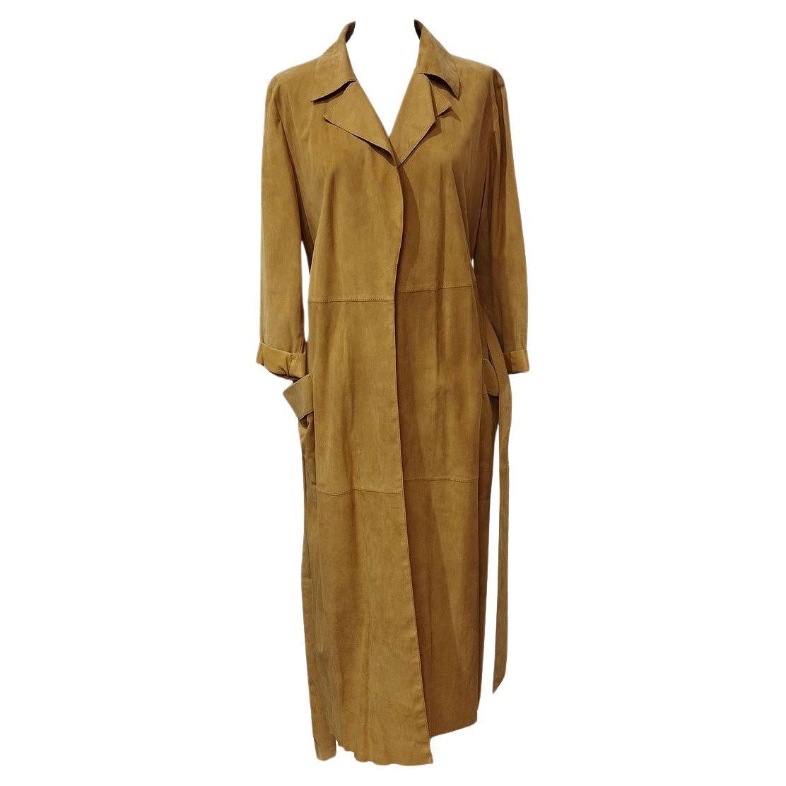 Desa X Gioì Moretti Cappotto in pelle scamosciata IT38 /XS