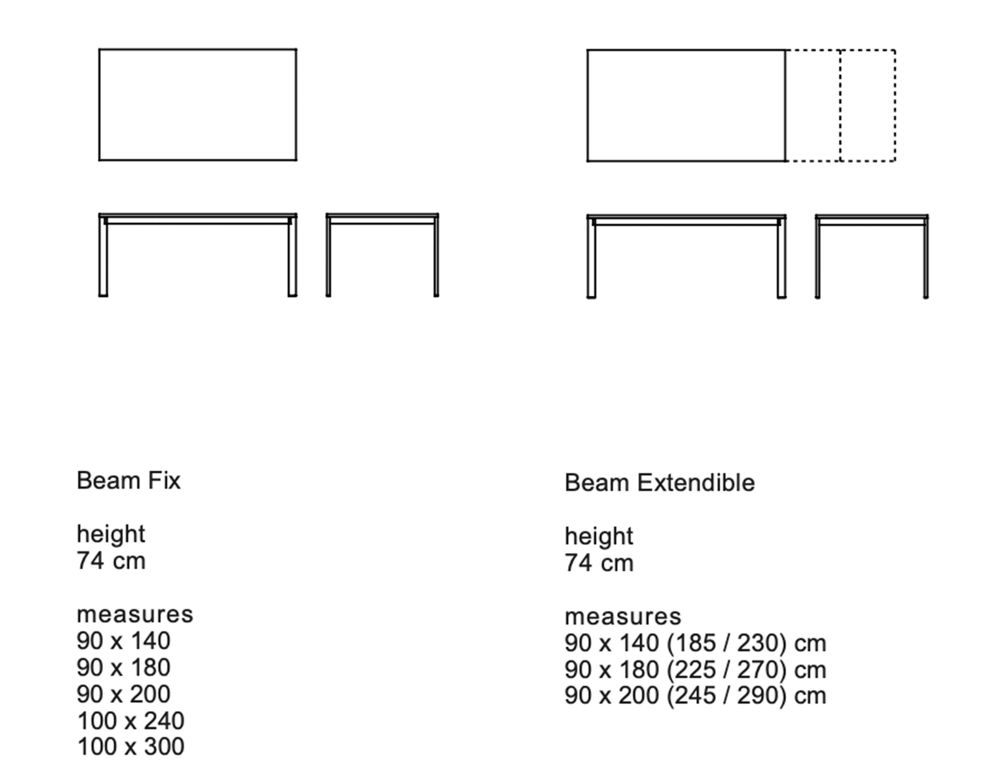 Customizable Desalto Beam Table Designed by Mario Ferrarini 1