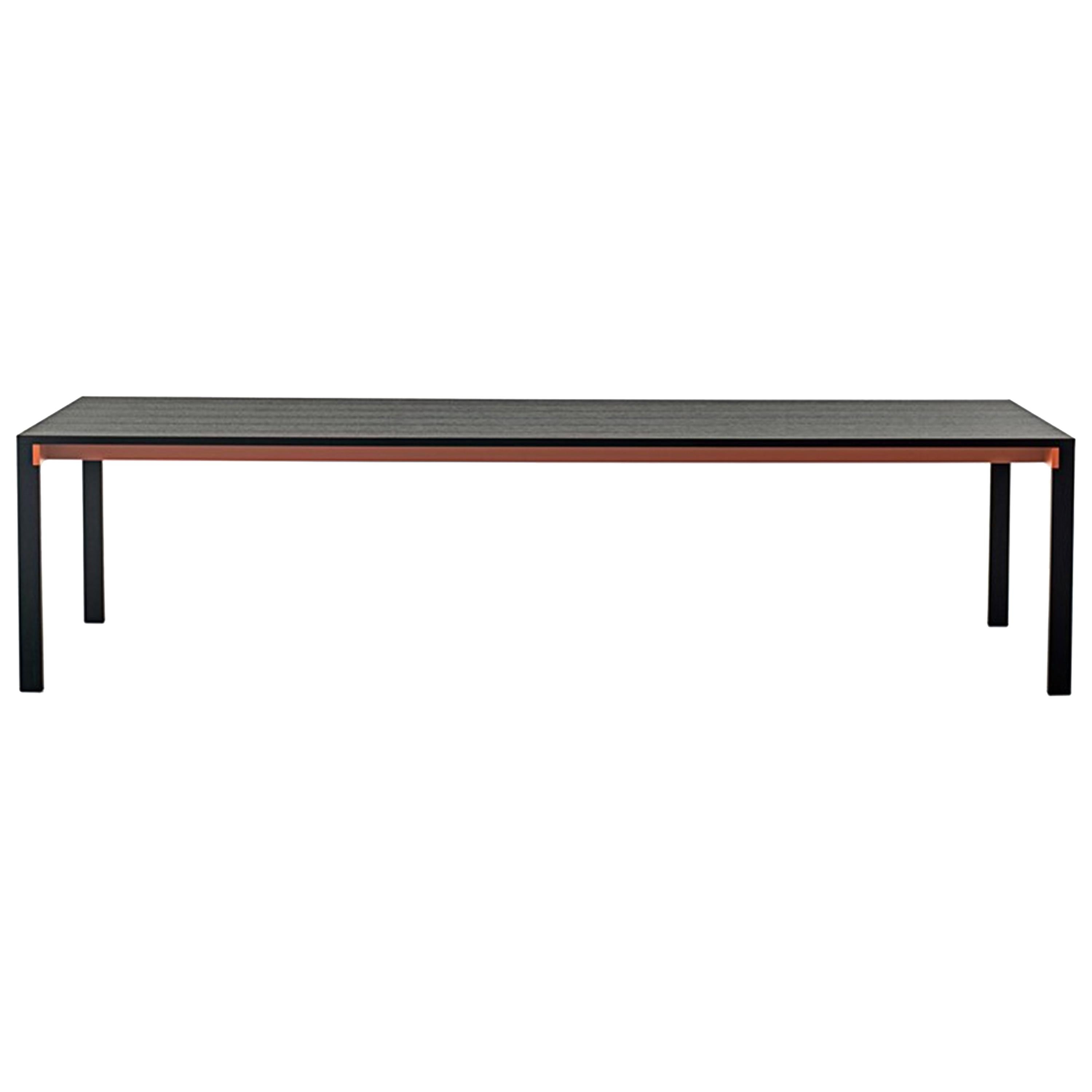 Desalto Beam Wood Top Table Designed by Mario Ferrarini