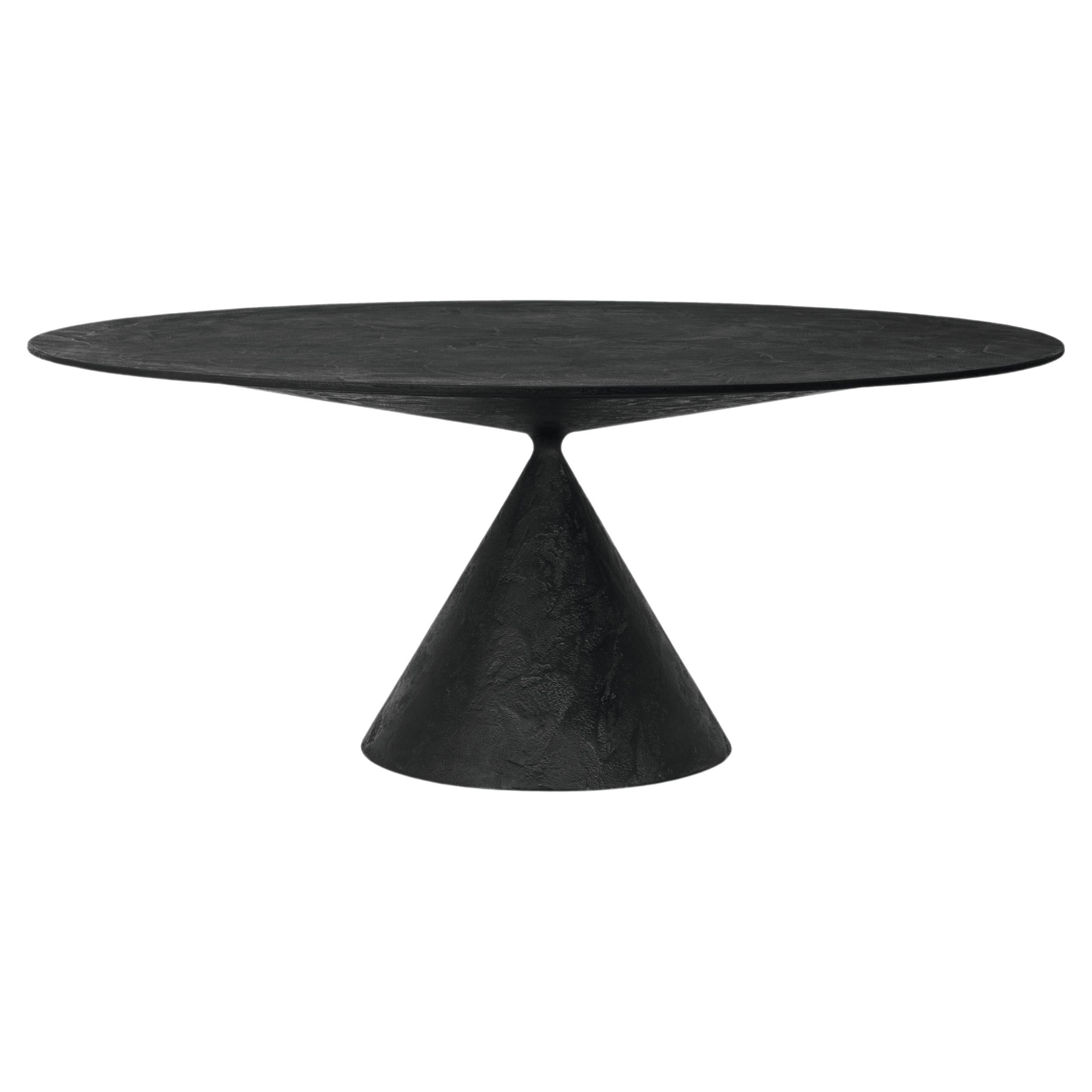 Desalto CLAY Round table in Black Concrete by Marc Krusin