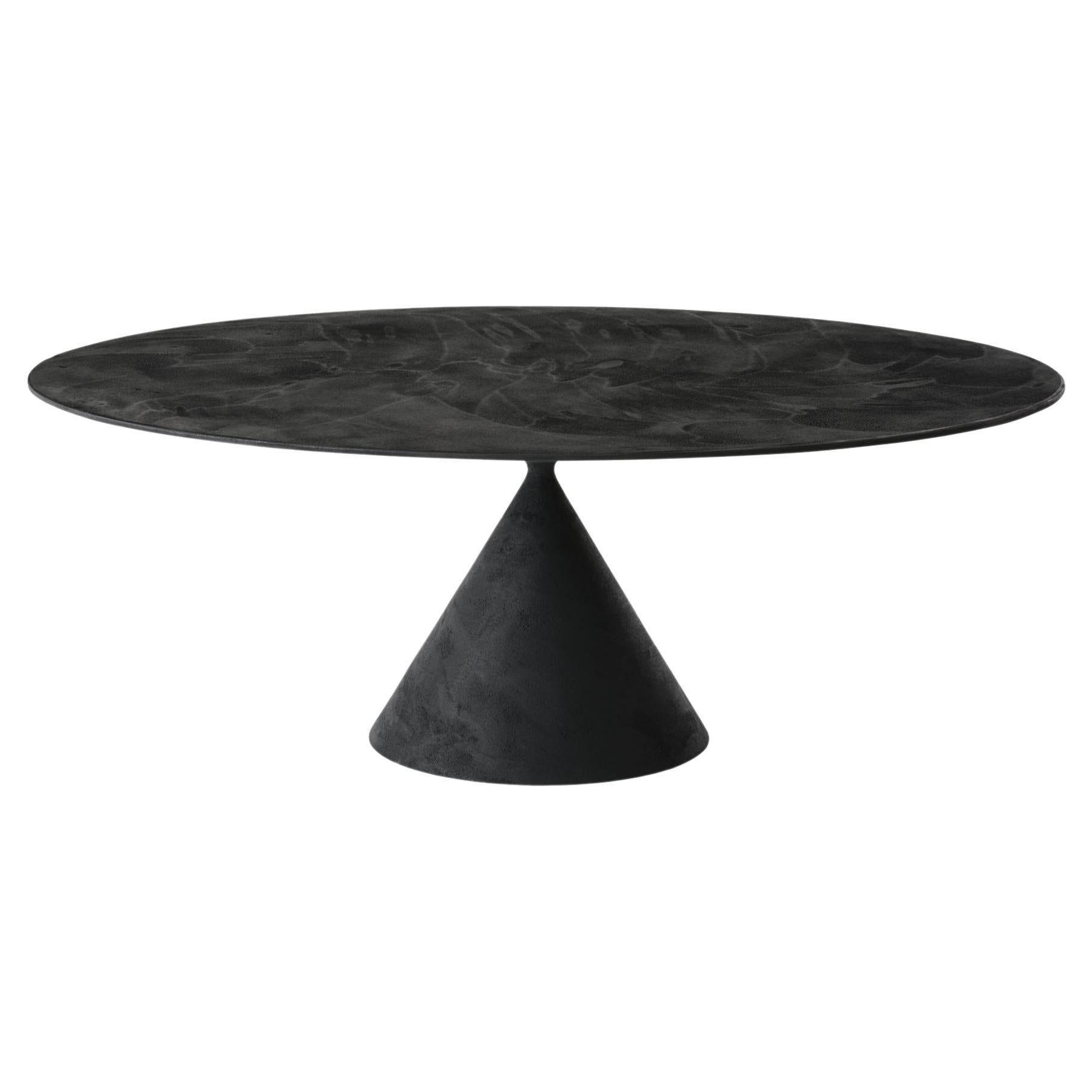 Desalto CLAY Round table in Lava stone by Marc Krusin