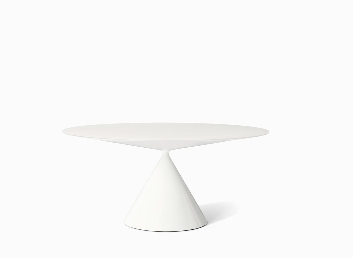 Desalto CLAY Round table with Lazy Susan in Black Concrete by Marc Krusin For Sale 7