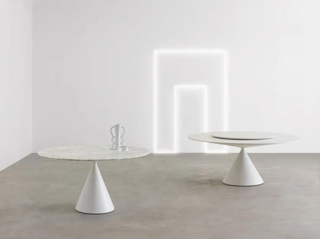 Table ronde CLAY avec plateau en marbre de Marc Krusin en vente 13