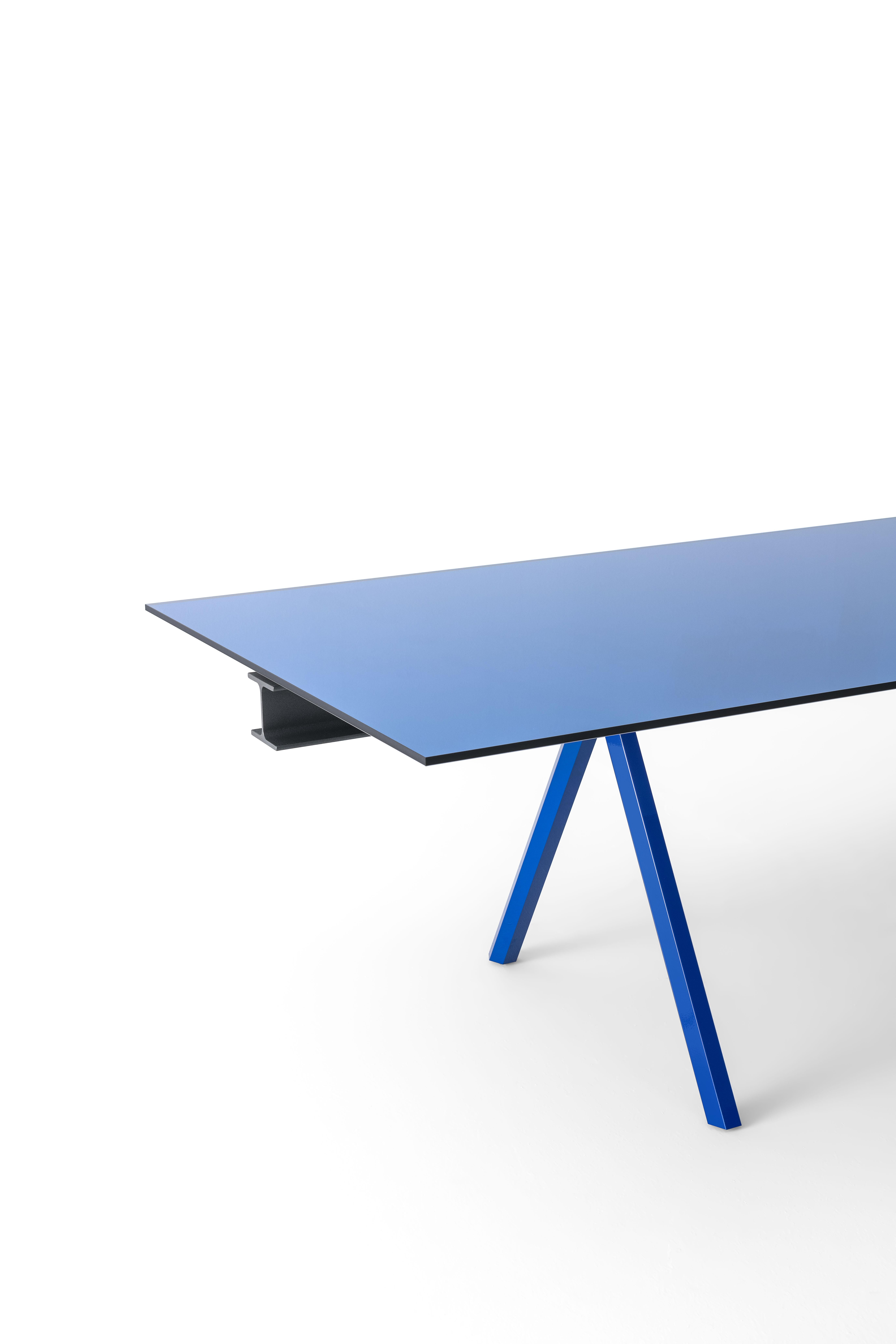 Grande table HEB avec plateau en béton blanc par Francesco Rota en vente 4