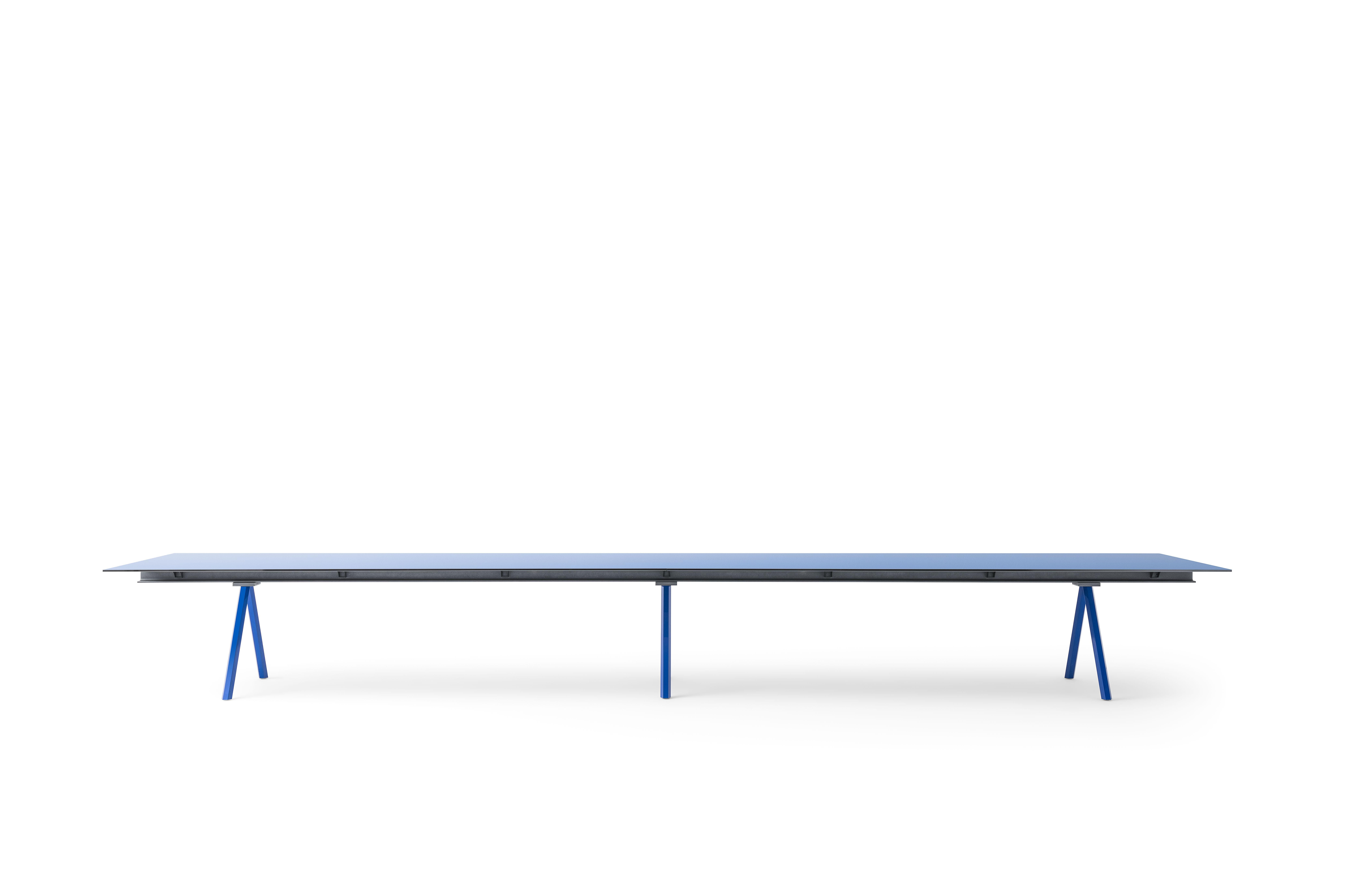 Grande table HEB avec plateau en béton blanc par Francesco Rota en vente 10