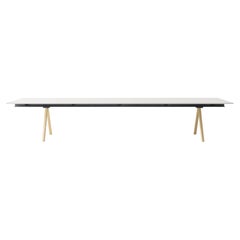 Desalto HEB Large Table in white concrete top By Francesco Rota