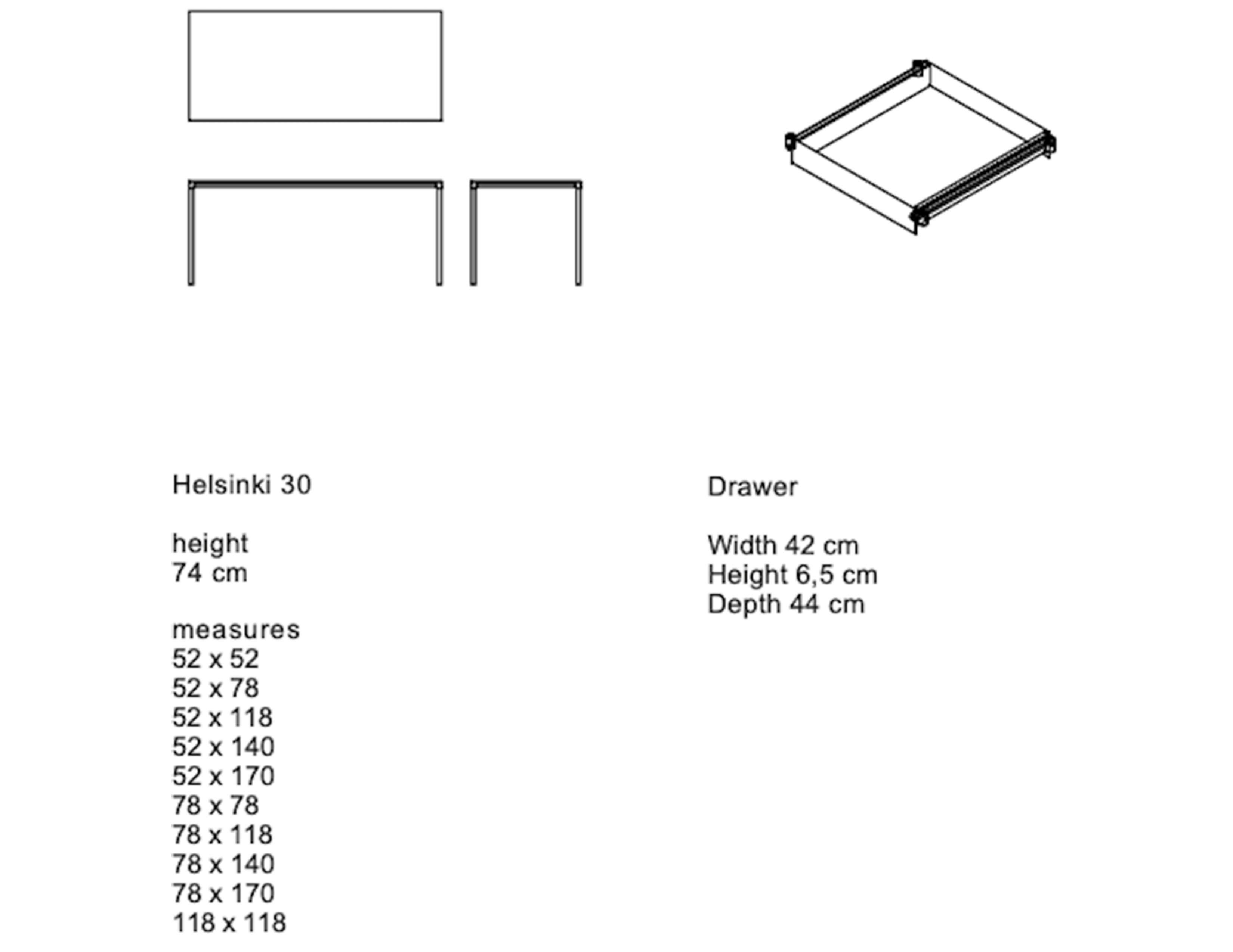 Anpassbarer Desalto Helsinki 30 Tisch von Caronni + Bonanomi, anpassbar (Italienisch) im Angebot