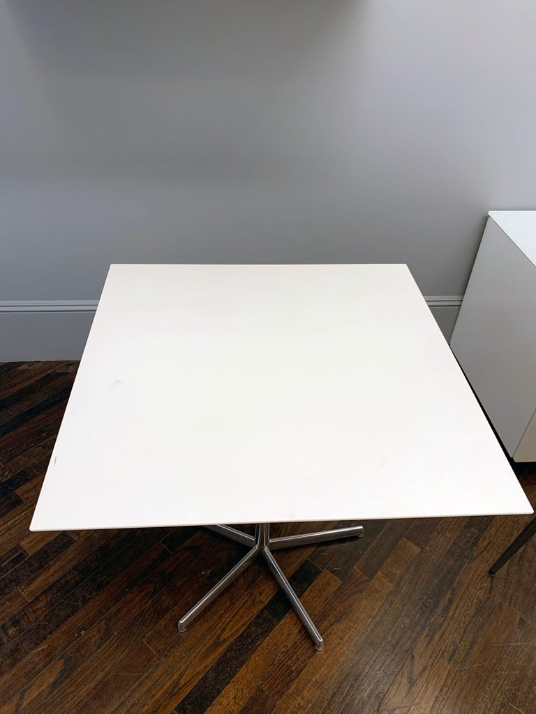 Italian Desalto Kobe White Square Table For Sale