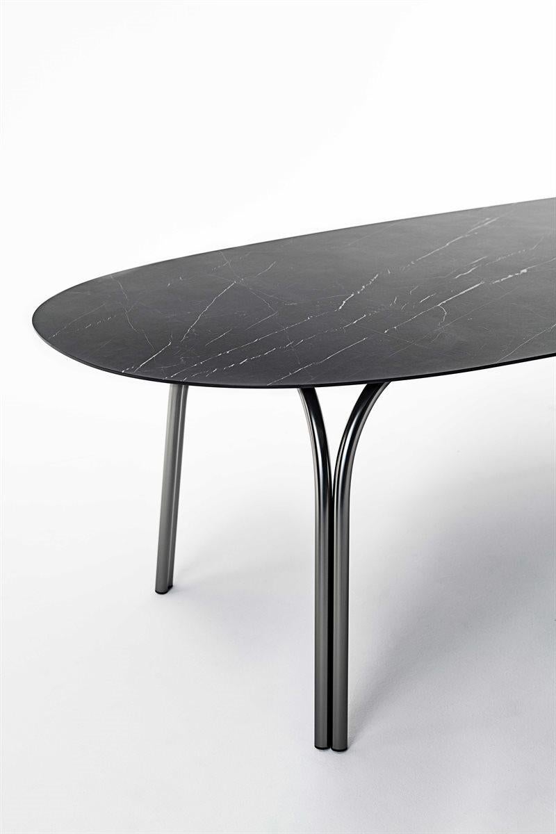 Italian Customizable Desalto Lake Ceramic Top Table Designed by Gordon Guillaumier