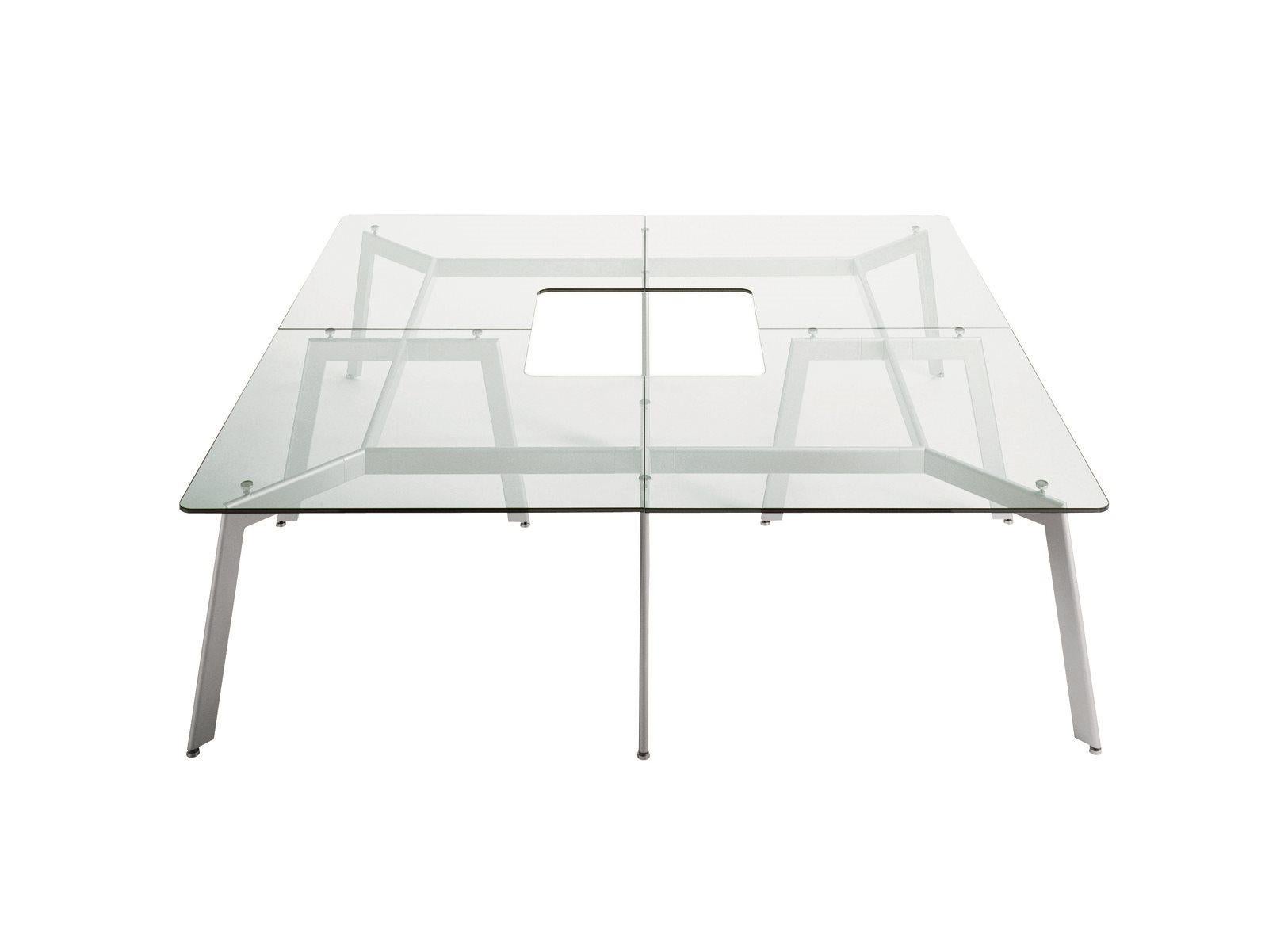 Desalto Link Glass Table Designed by Hannes Wettstein 2