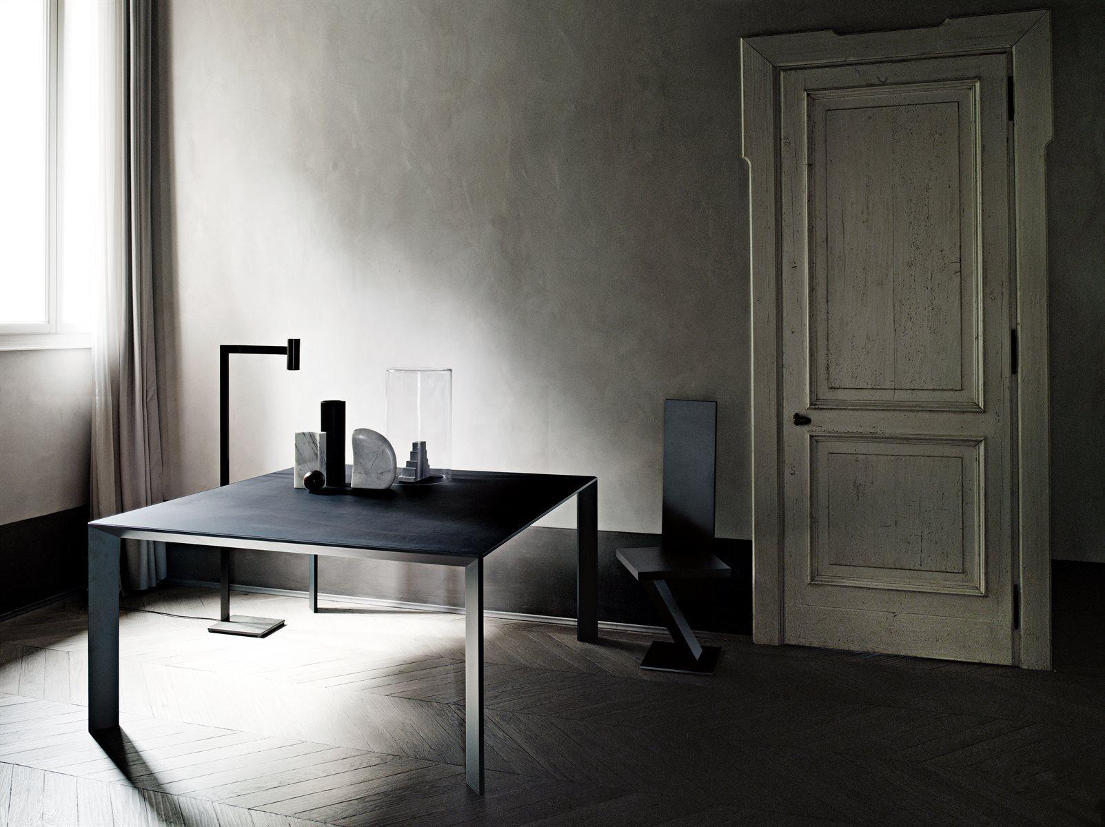 Aluminum Desalto Mac Table Designed by Pierluigi Cerri