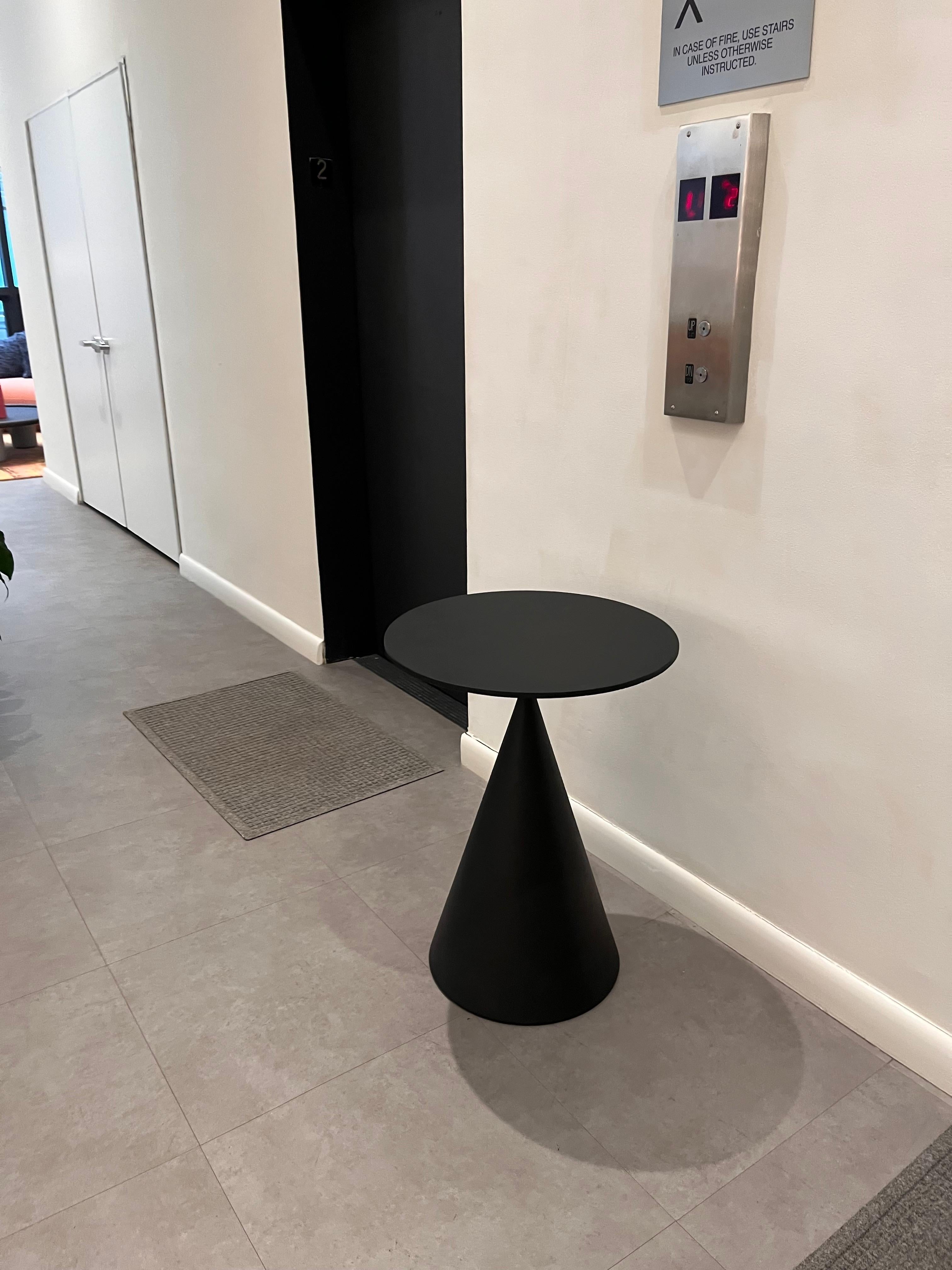 Contemporary  Desalto Mini Black Clay Side Table by Marc Krusin in Stock For Sale