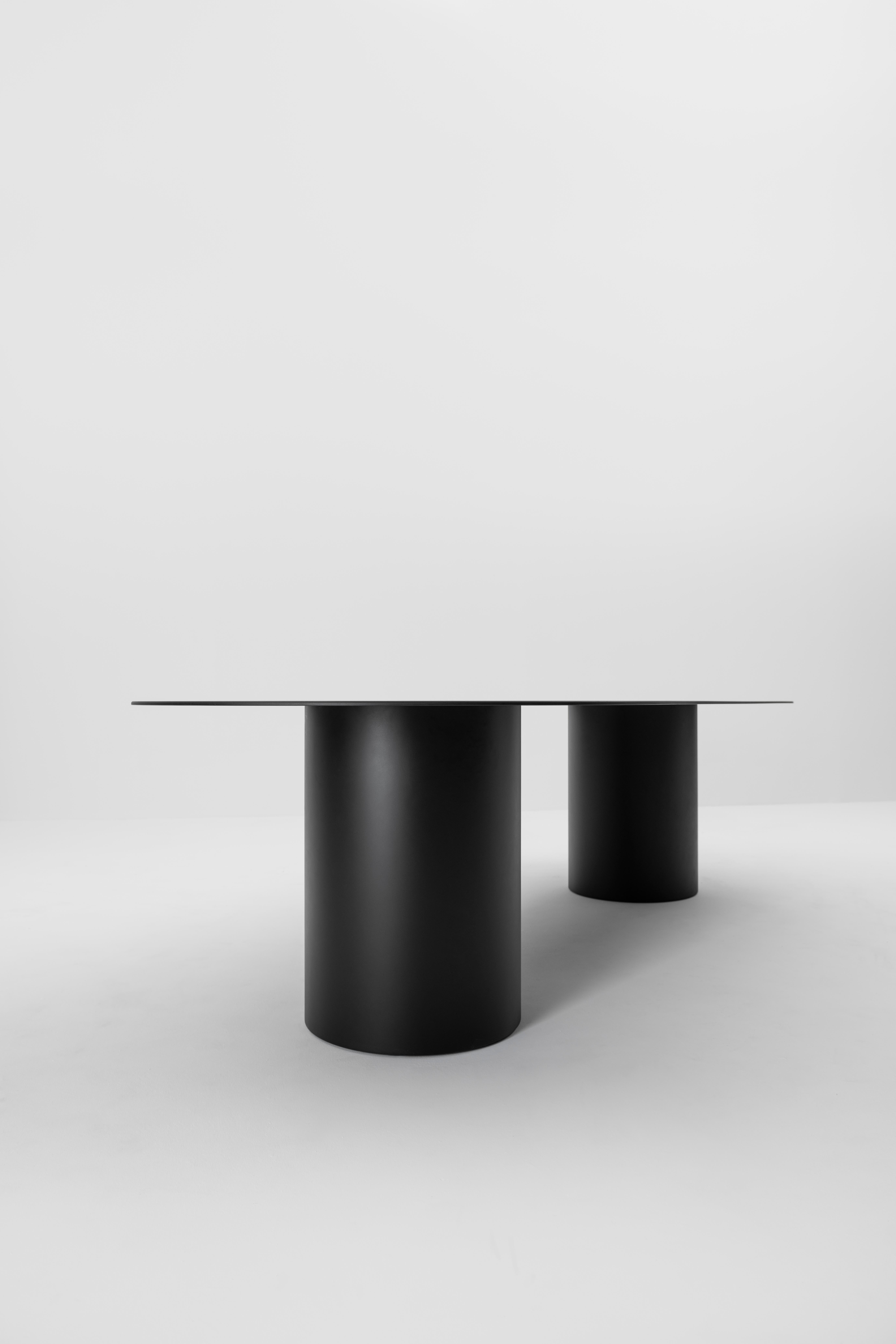 Desalto MM8 Tisch in mattem Schwarz von Guglielmo Poletti im Angebot 1