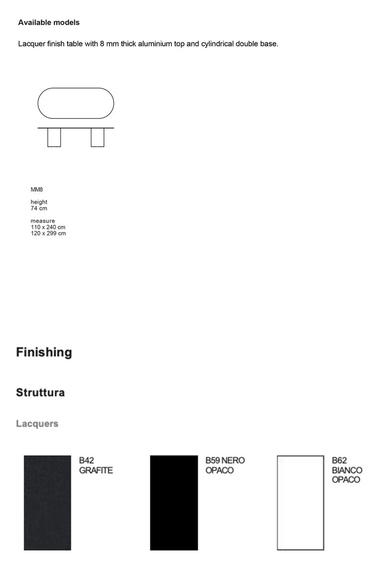 Desalto MM8 White Table Designed by Guglielmo Poletti In New Condition For Sale In New York, NY
