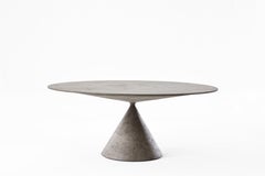 Customizable Desalto Round Clay Table with Ceramic Top by Marc Krusin