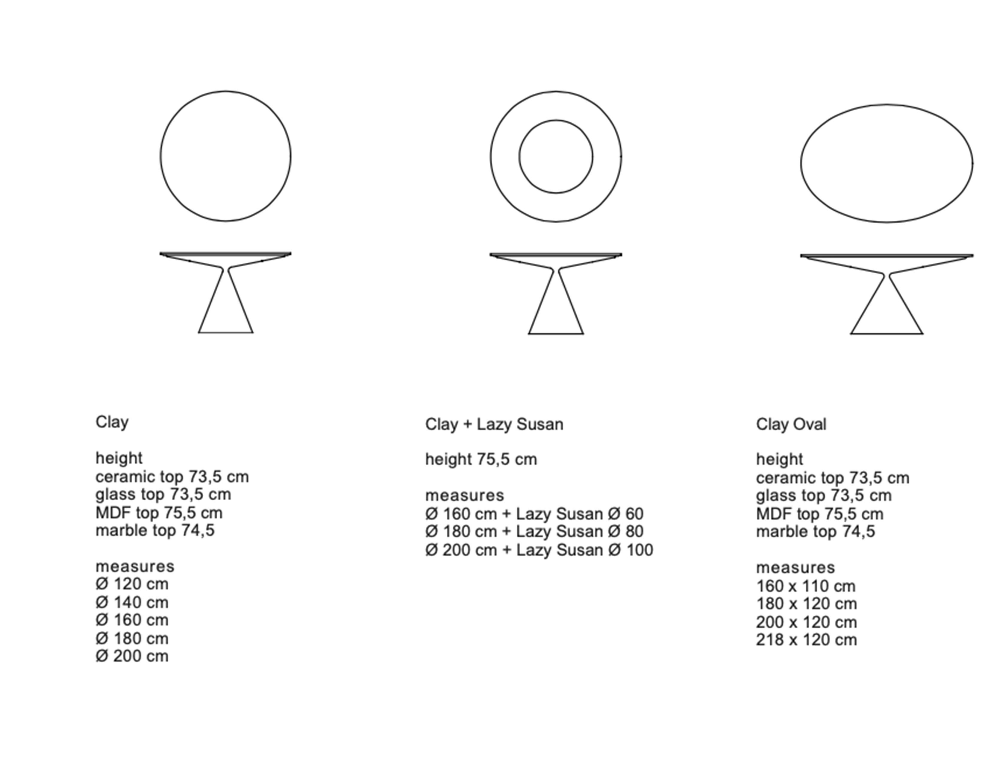 italien Table ronde personnalisable Desalto avec plateau en céramique de Marc Krusin en vente