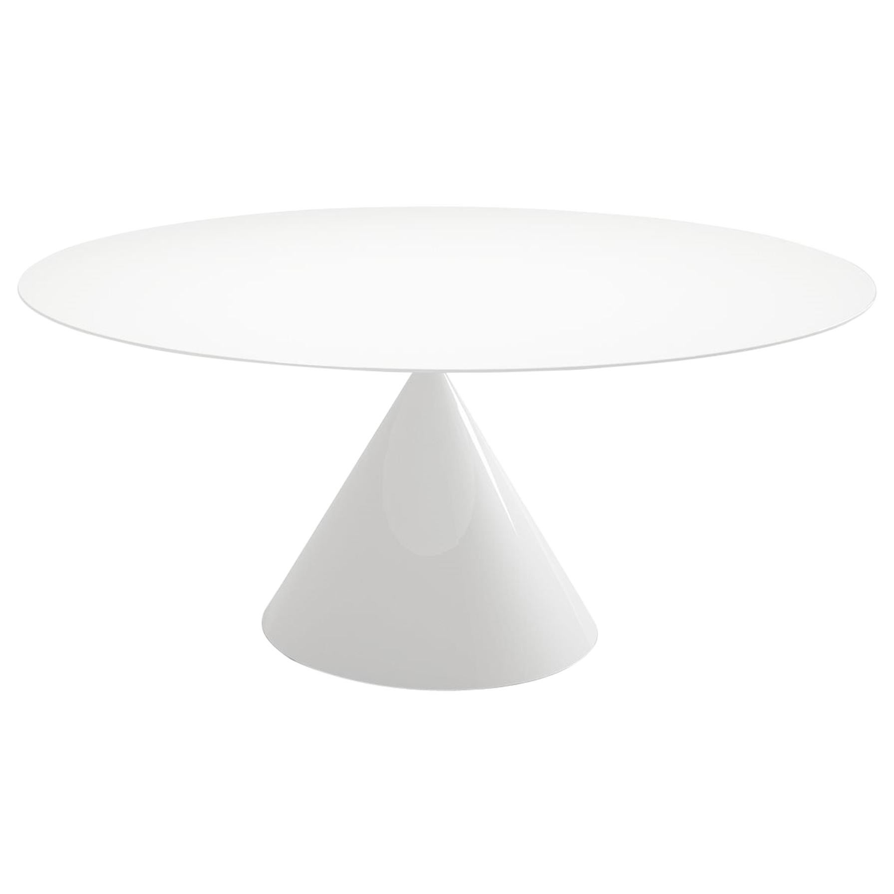 Customizable Desalto Round Clay Table with Ceramic Top by Marc Krusin For Sale