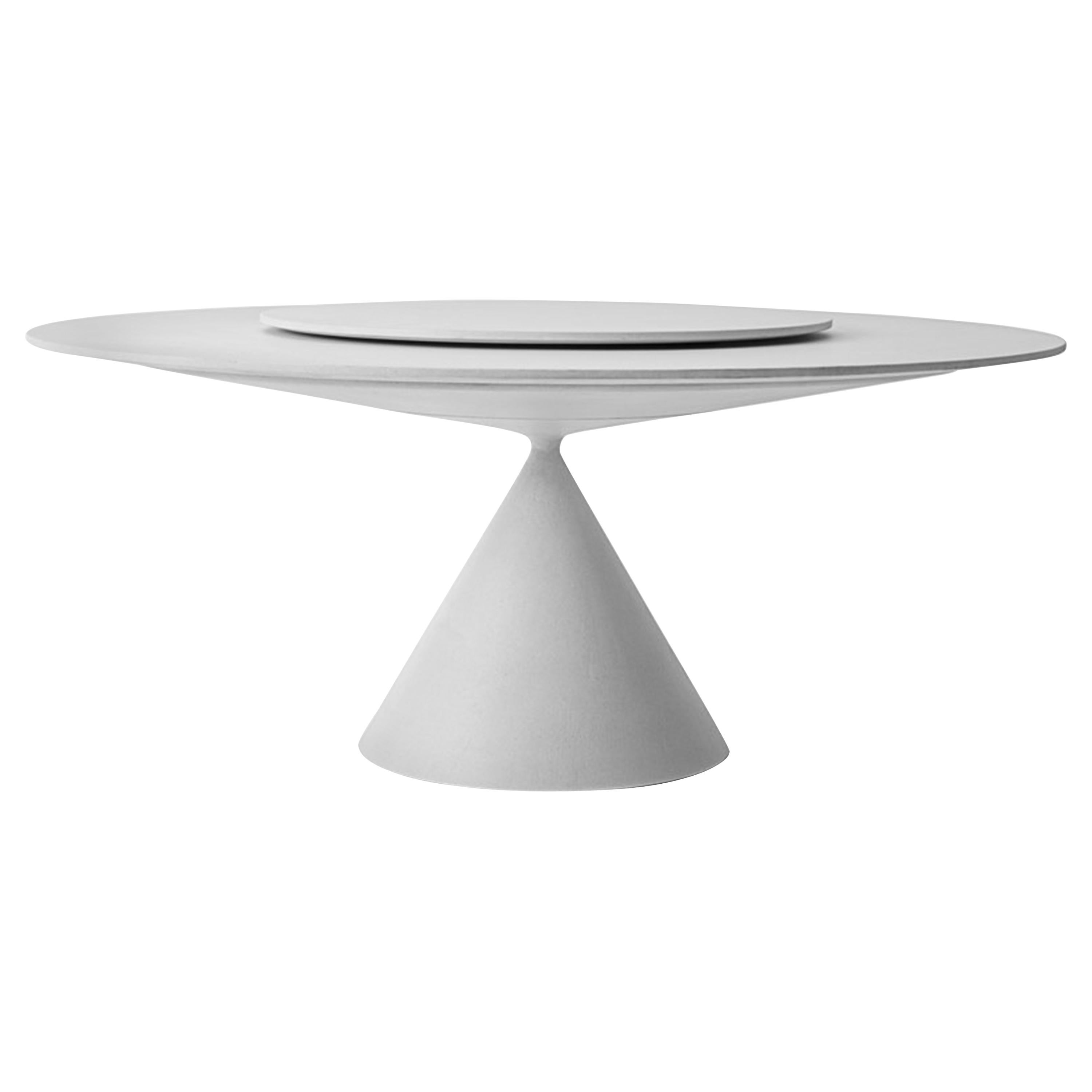 Table ronde personnalisable Desalto avec table Lazy Susan par Marc Krusin en vente