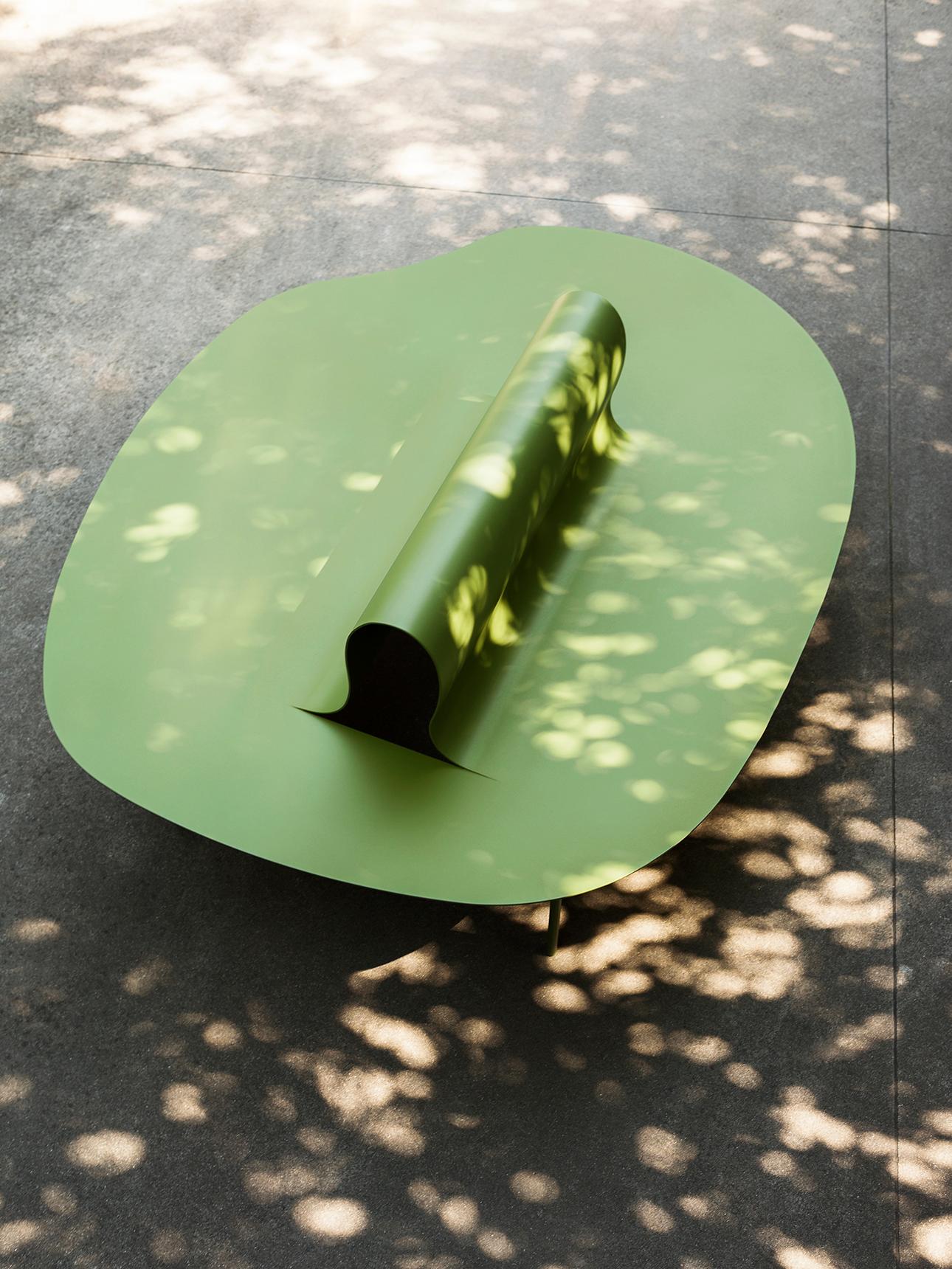 Contemporary Desalto SOFTER THAN STEEL Medium Bench By Nendo For Sale