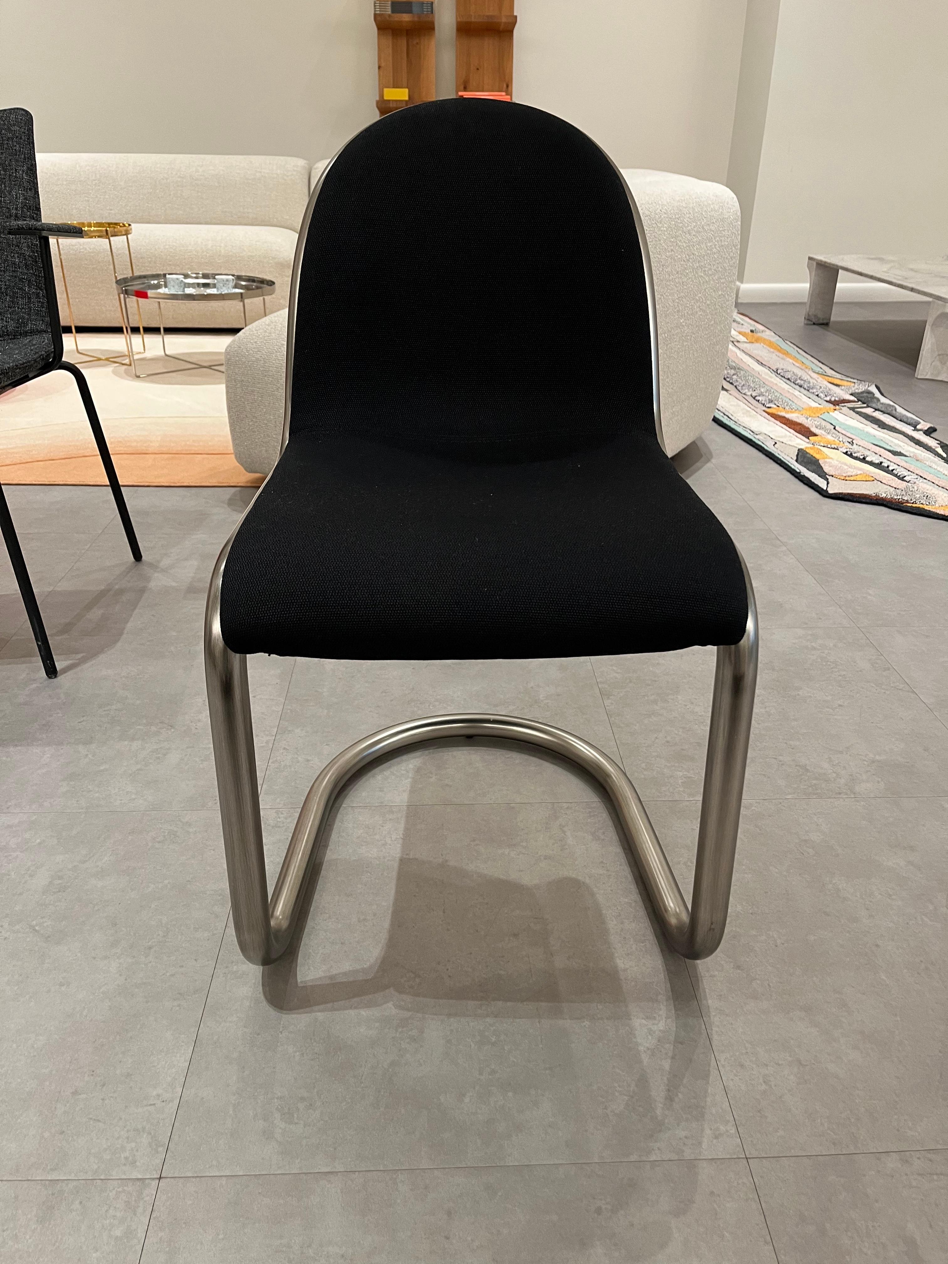 Desalto  Strong Black Side Chair by Eugeni Quitllet  in Stock In Excellent Condition For Sale In New York, NY