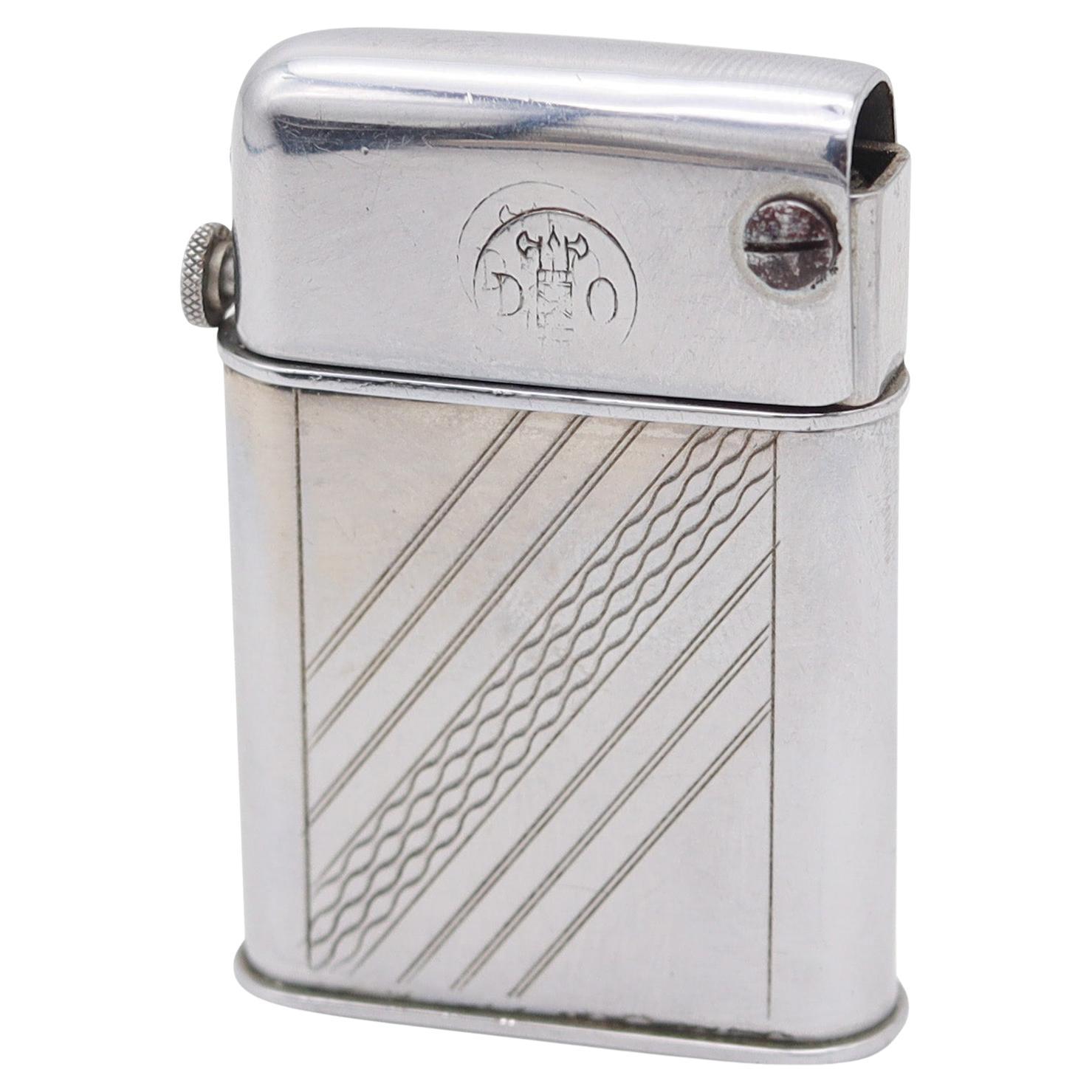 DESARMEAUX DO. 1932 France Briquet de poche à essence semi-automatique avec bouton à vis