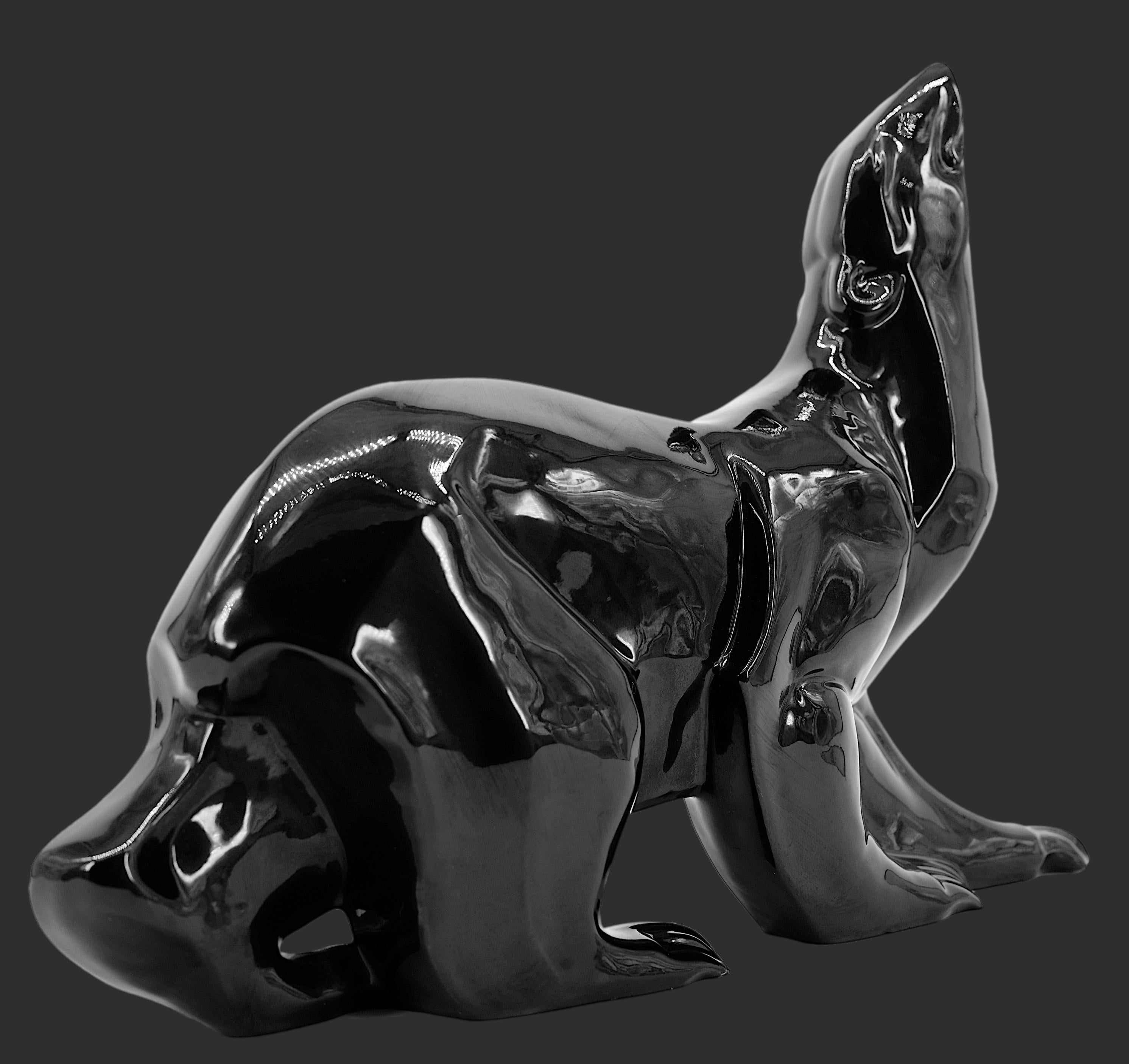 Desbarbieux French Art Deco Ceramic Bear at Saint-Clément, 1920 For Sale 7