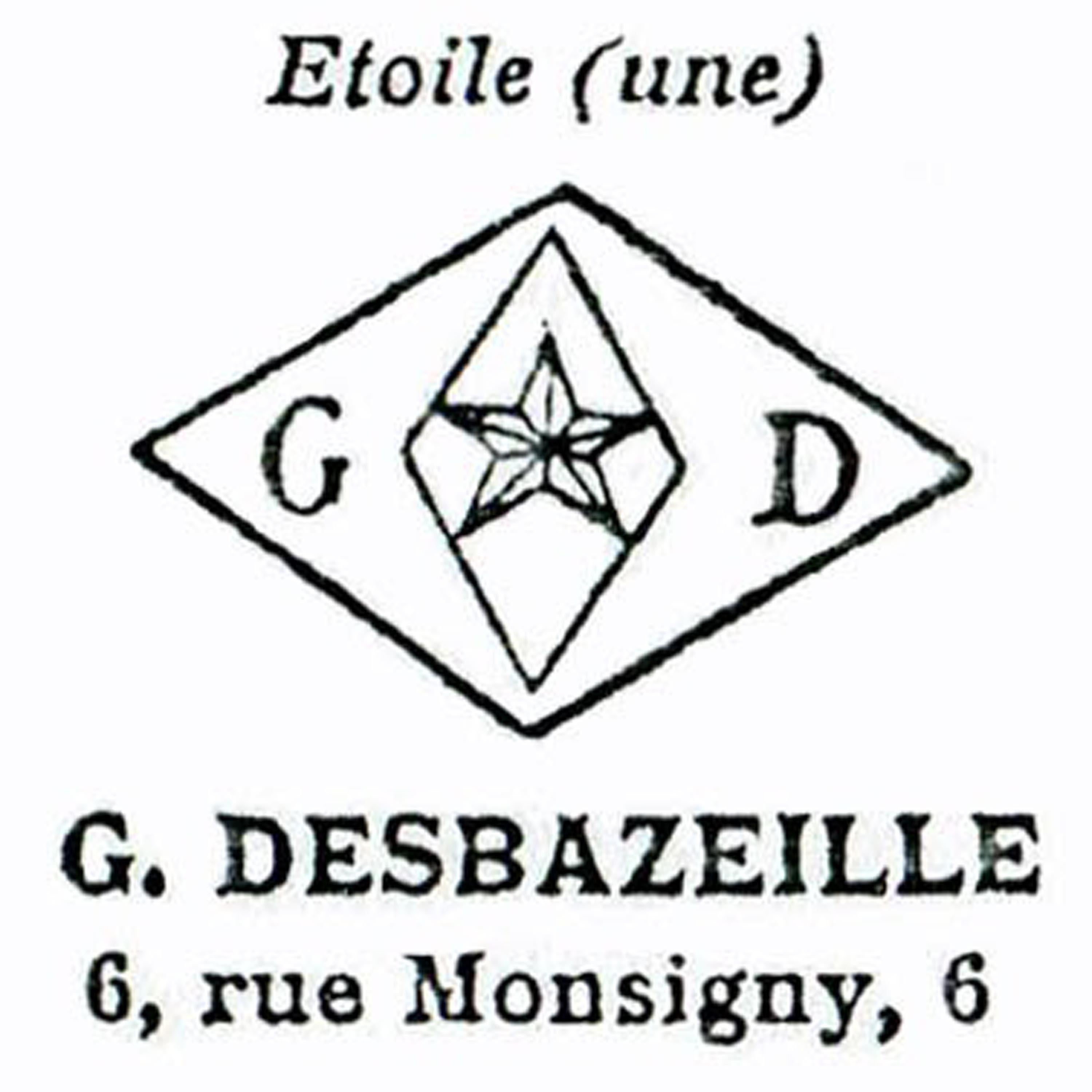 Men's Desbazeille Art Nouveau Champagne Diamond and Gold Cufflinks, Circa 1895 For Sale