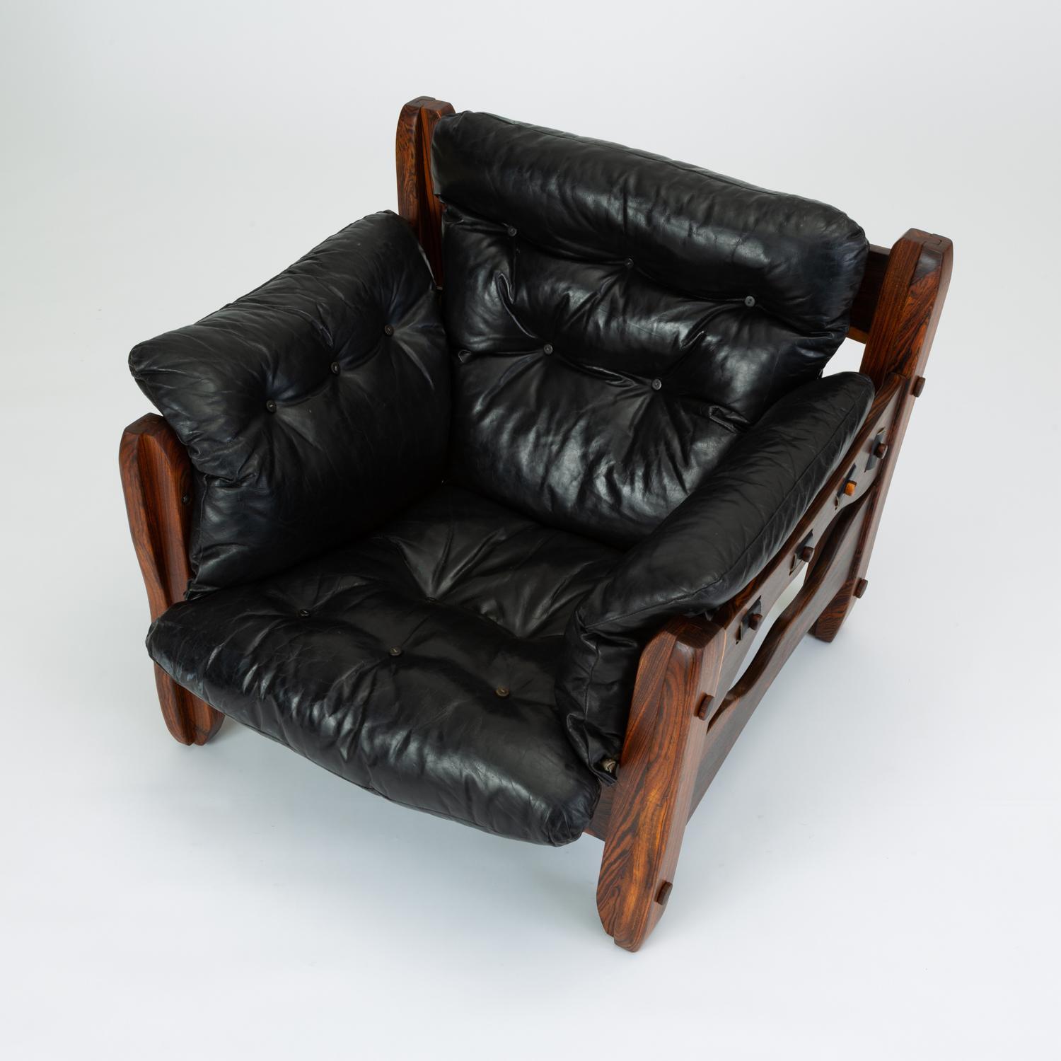 Mexican Descanso Lounge Chair by Don Shoemaker for Señal in Cueramo and Leather