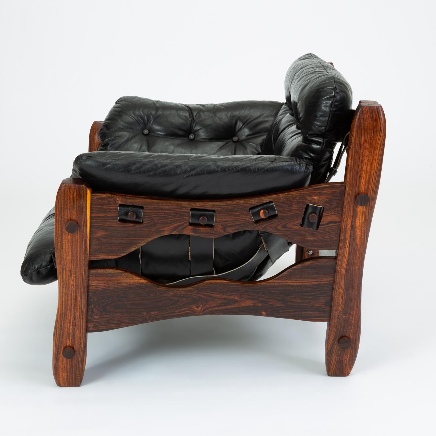 Late 20th Century Descanso Lounge Chair by Don Shoemaker for Señal in Cueramo and Leather