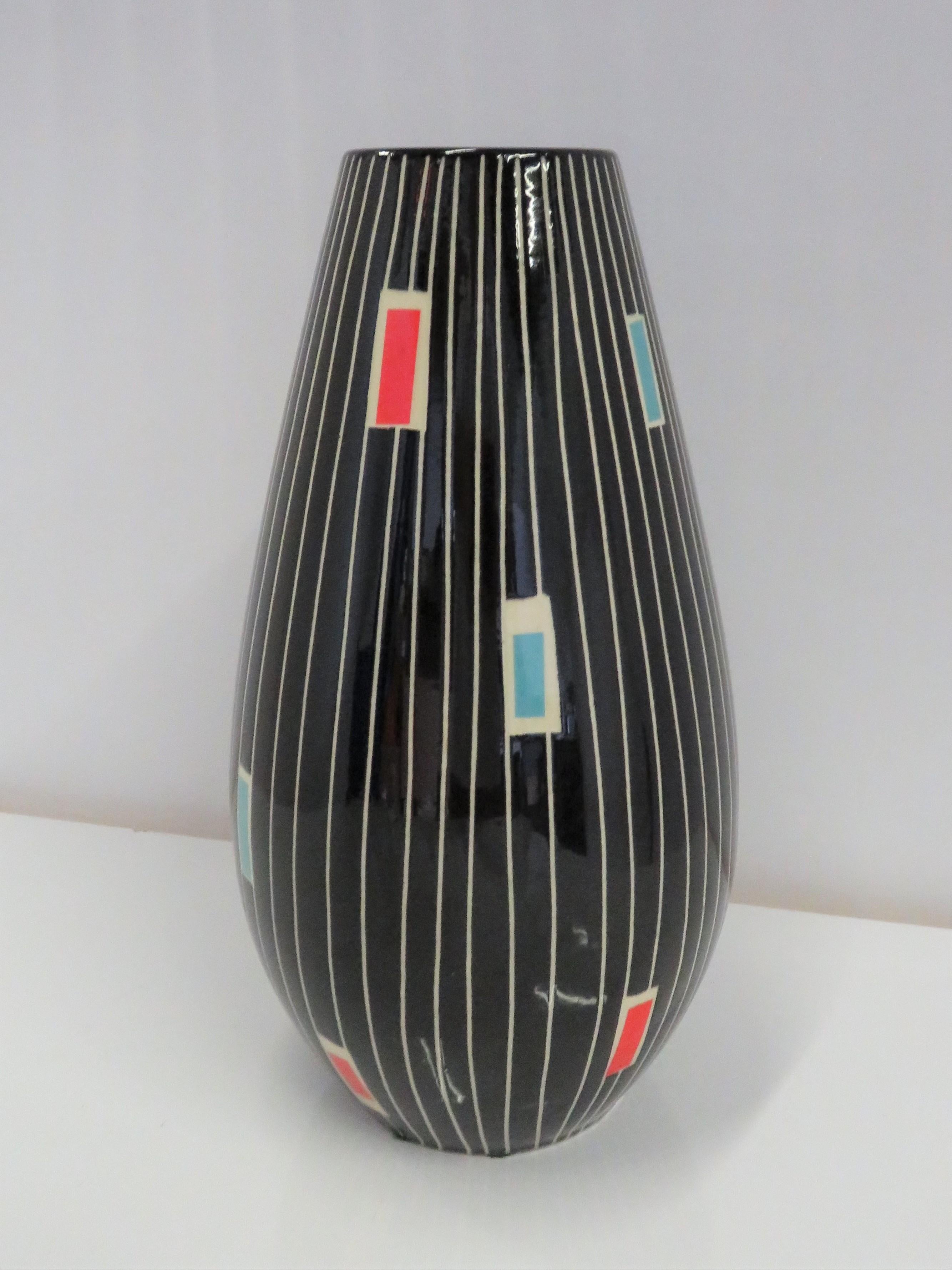Deutsche Mid Century U Keramik-Modern-Keramikvase, 1960, Deutschland (Moderne der Mitte des Jahrhunderts) im Angebot