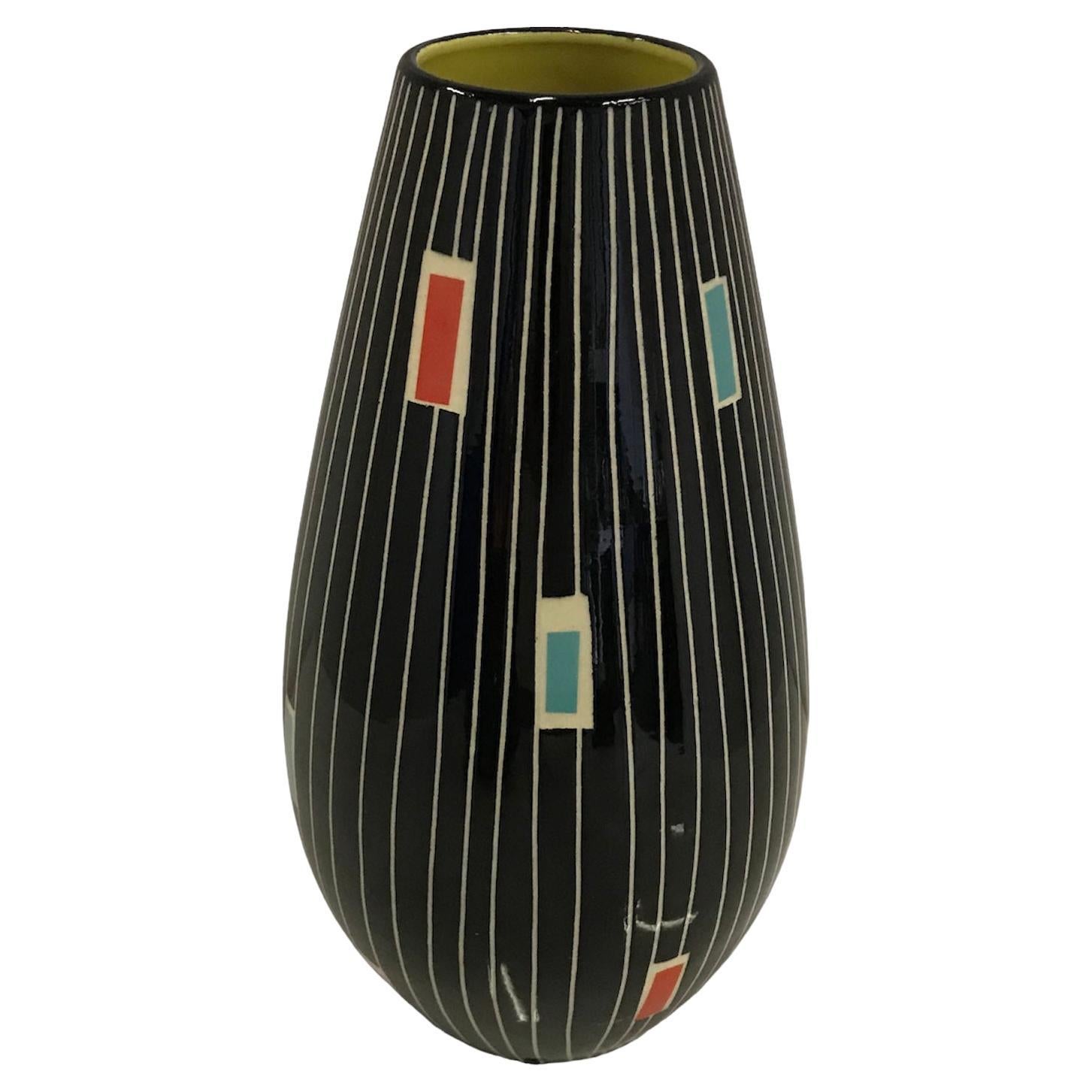 Vase en céramique moderne U Keramik mi-siècle allemand (descp), Allemagne, 1960 en vente