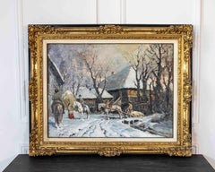 Description Needed - Russian Landscape with Figures and Horses