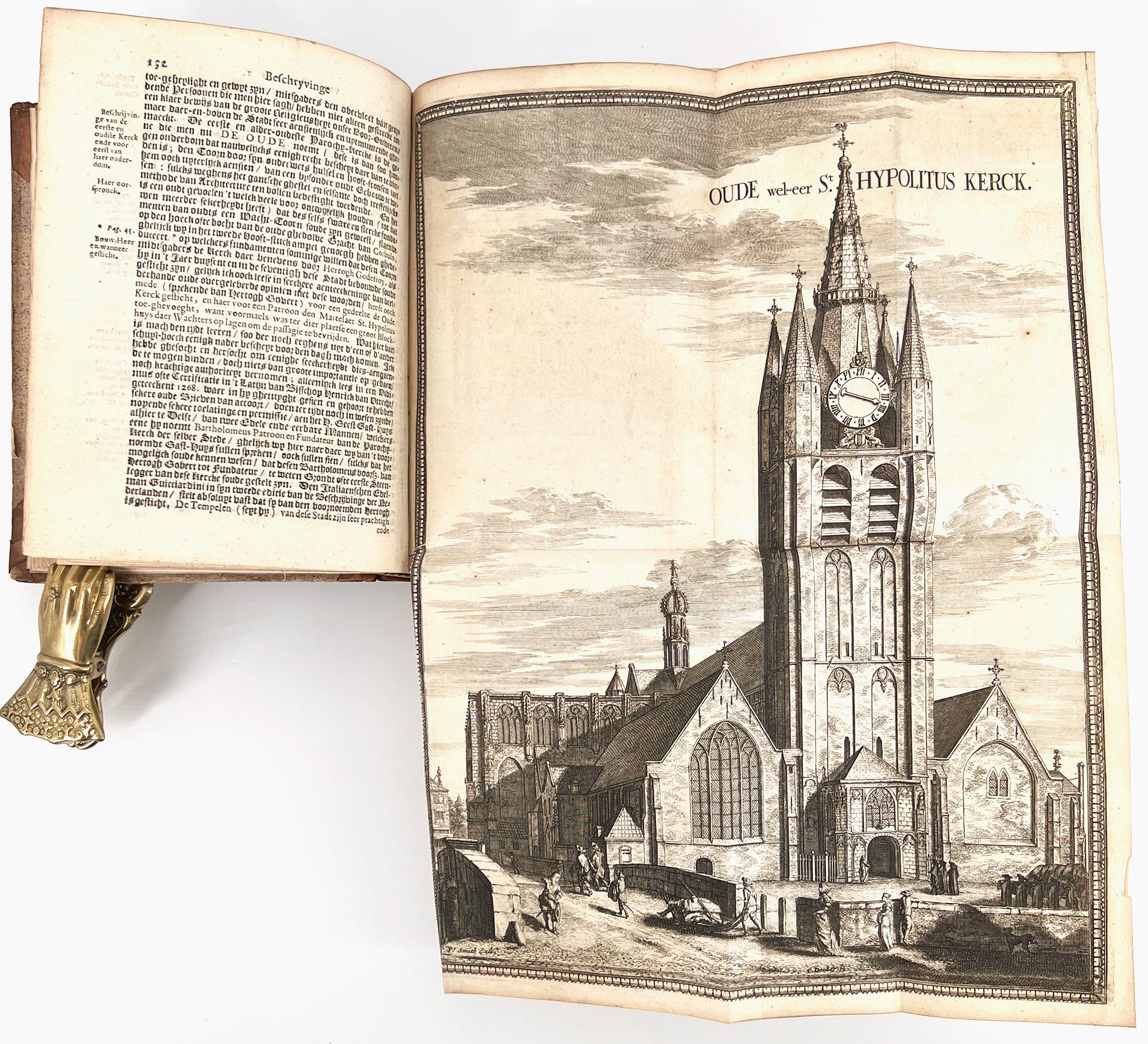 Description of the city of Delft, by Dirck can Bleyswijck - ILLUSTRATED, 1667 In Good Condition For Sale In Middletown, NY