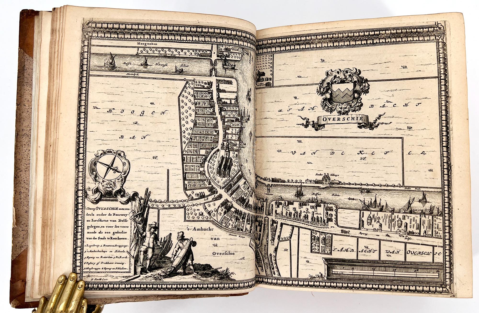 XVII secolo Descrizione della città di Delft, di Dirck can Bleyswijck - ILLUSTRATA, 1667 in vendita
