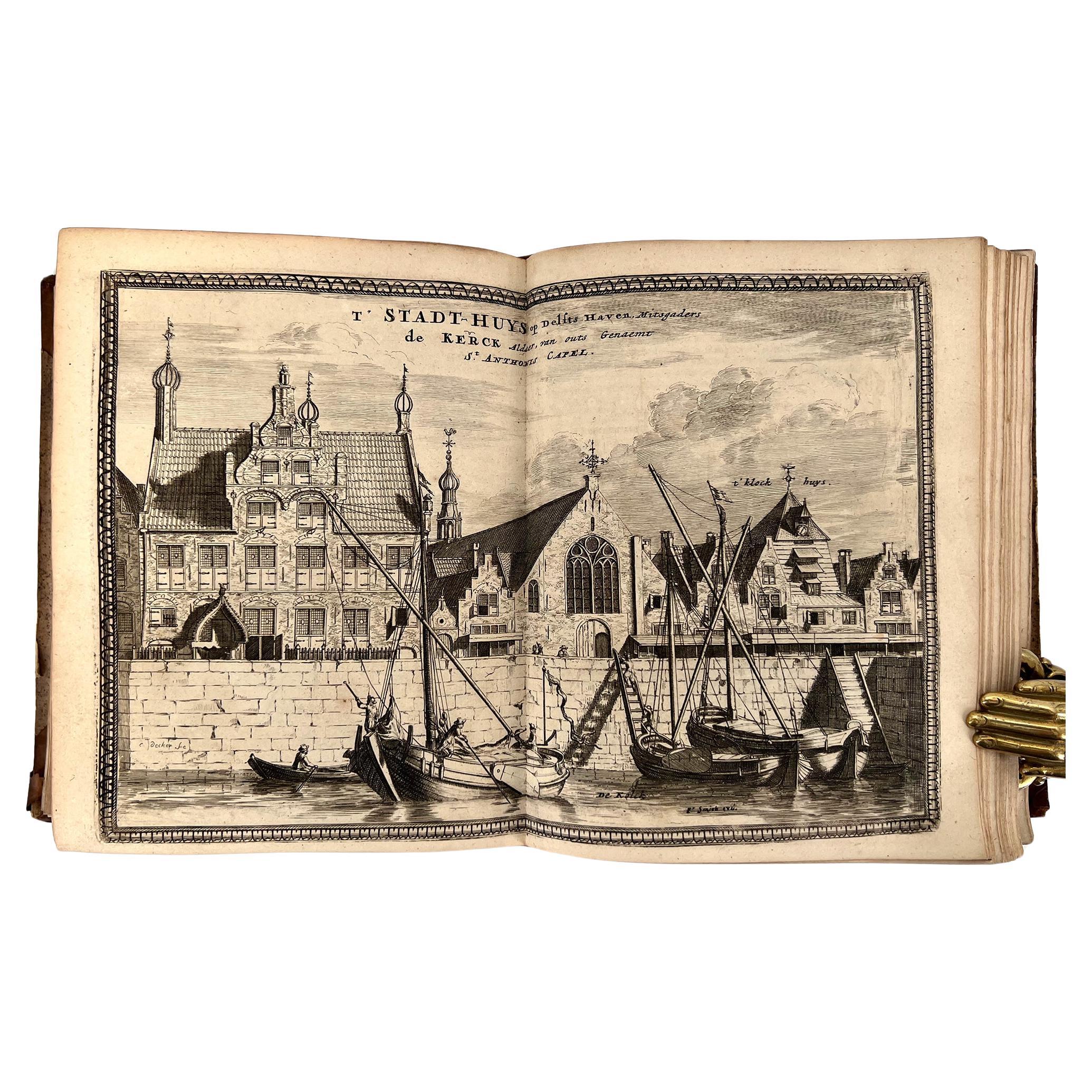 Description of the city of Delft, by Dirck can Bleyswijck - ILLUSTRATED, 1667 For Sale