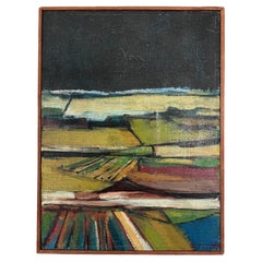 "Desde la carretera en la noche" by Helene Truit Landscape Abstract Painting