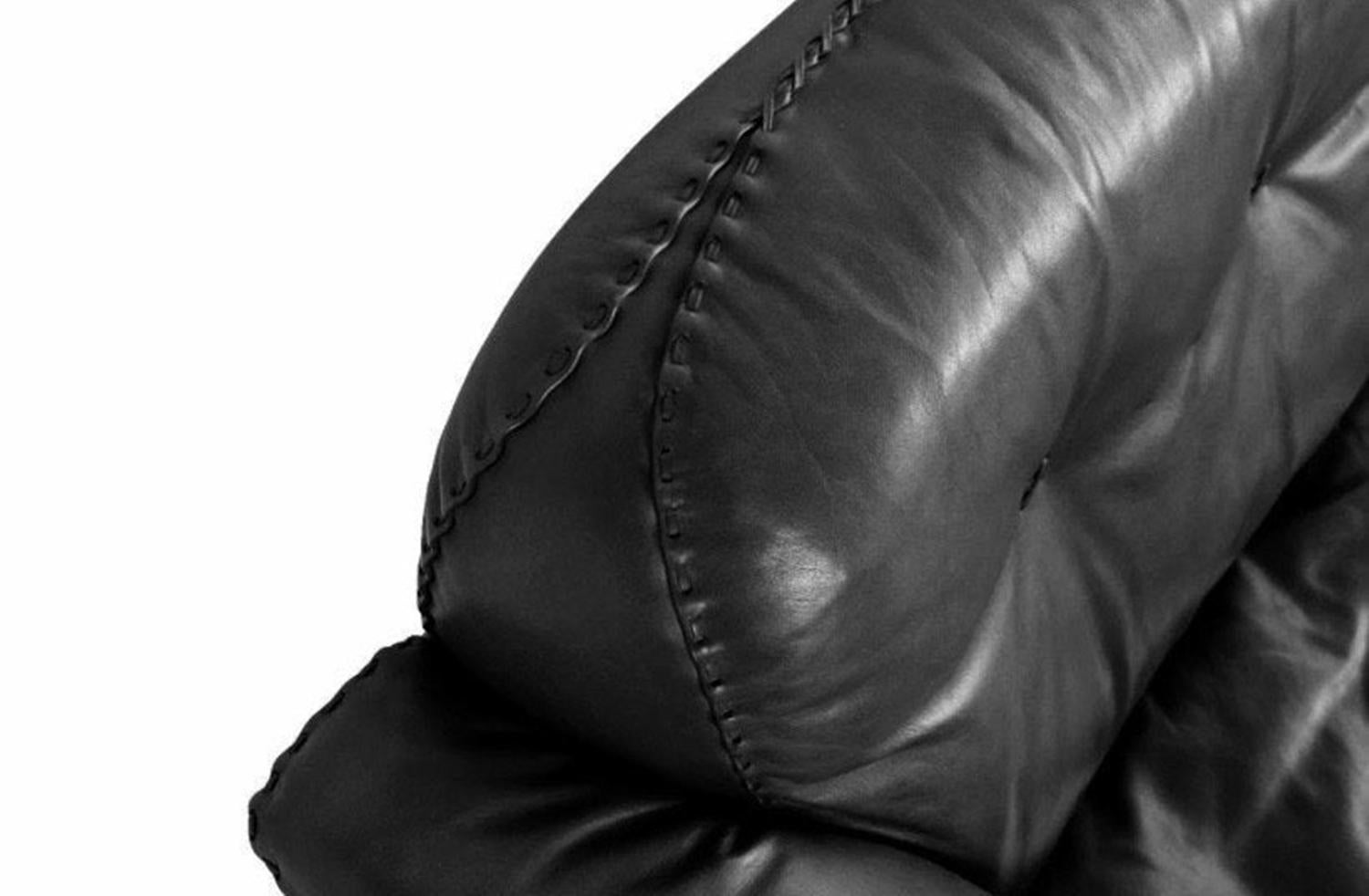 DeSede 3 Seater Sofa in Black Leather 4