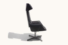 De Sede DS-0343 Black Leather Armchair by De Sede Design Team & Bart Van der