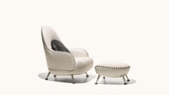 De Sede Ds-102 Ottoman in Snow Upholstery by Mathias Hoffmann