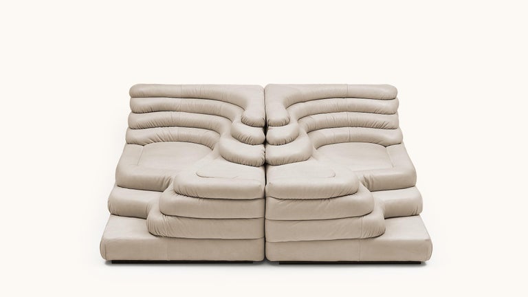 De Sede DS-1025/09 Terrazza Sofa in Perla Upholstery by Ubald Klug For Sale 3