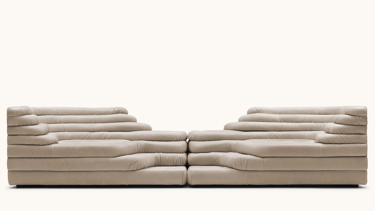 De Sede DS-1025/09 Terrazza Sofa in Perla Upholstery by Ubald Klug For Sale