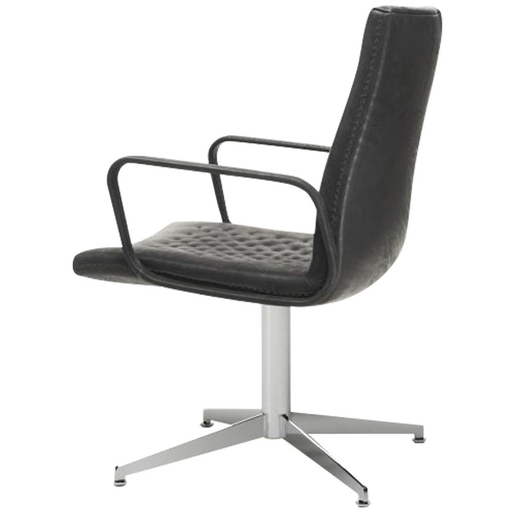 DeSede DS-1051  Executive Leather Swivel Armchair For Sale