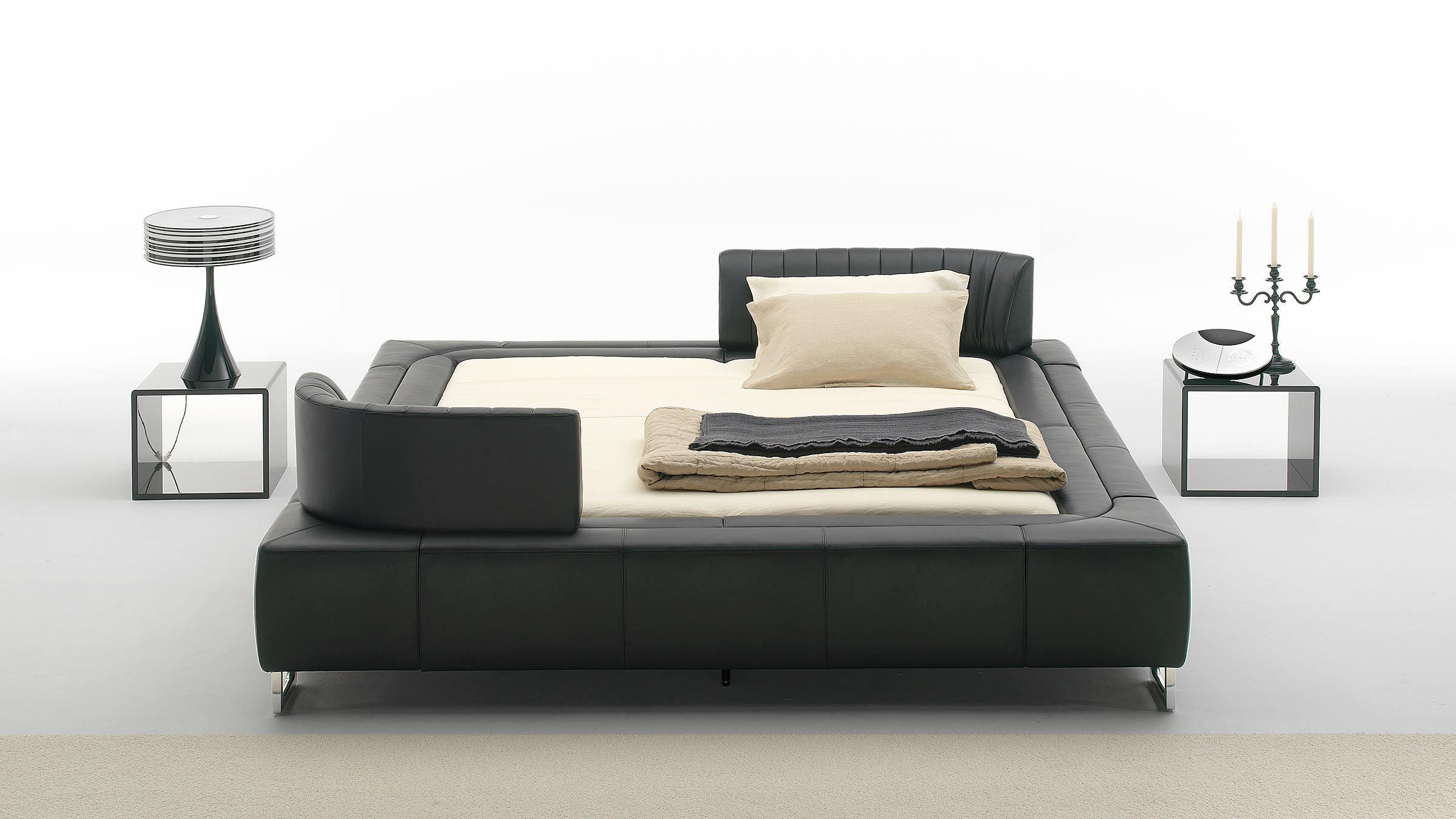 leather king size bed