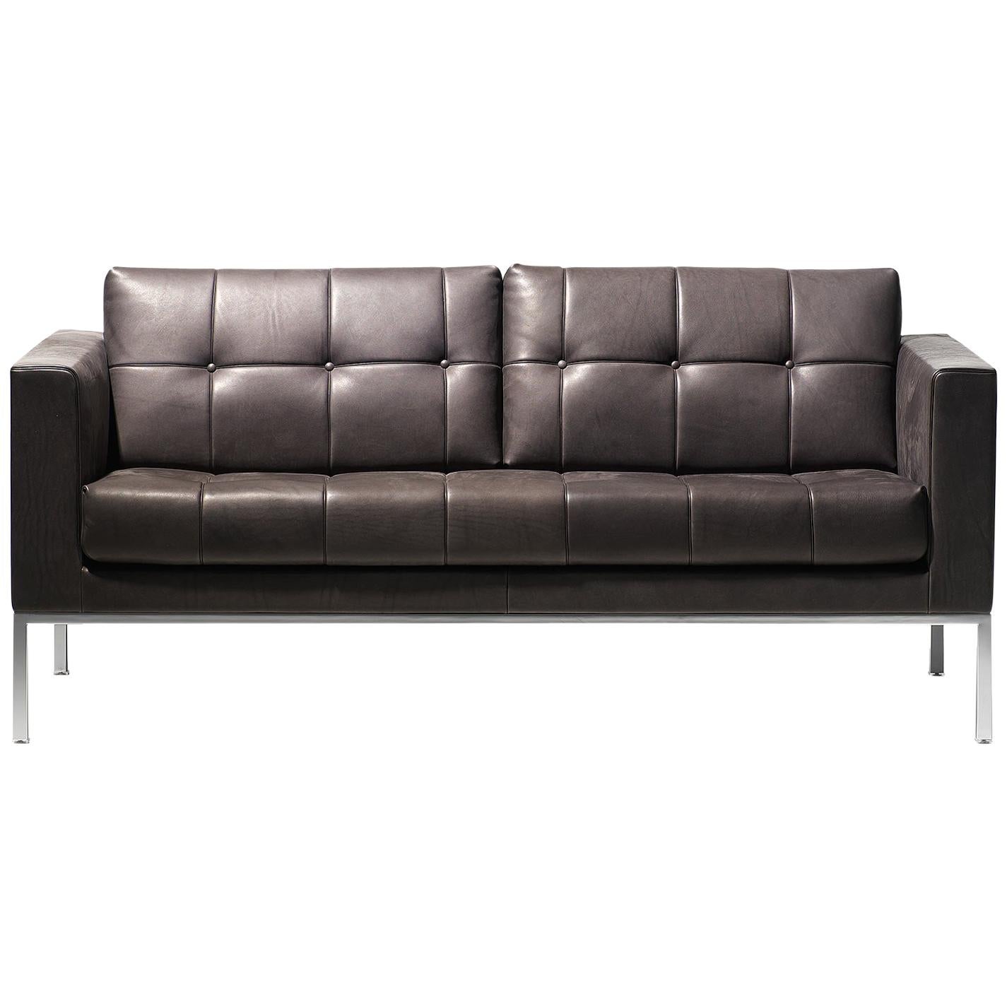 De Sede DS-159 Two-Seat Sofa in Cigarro Brown Upholstery by De Sede Design Team