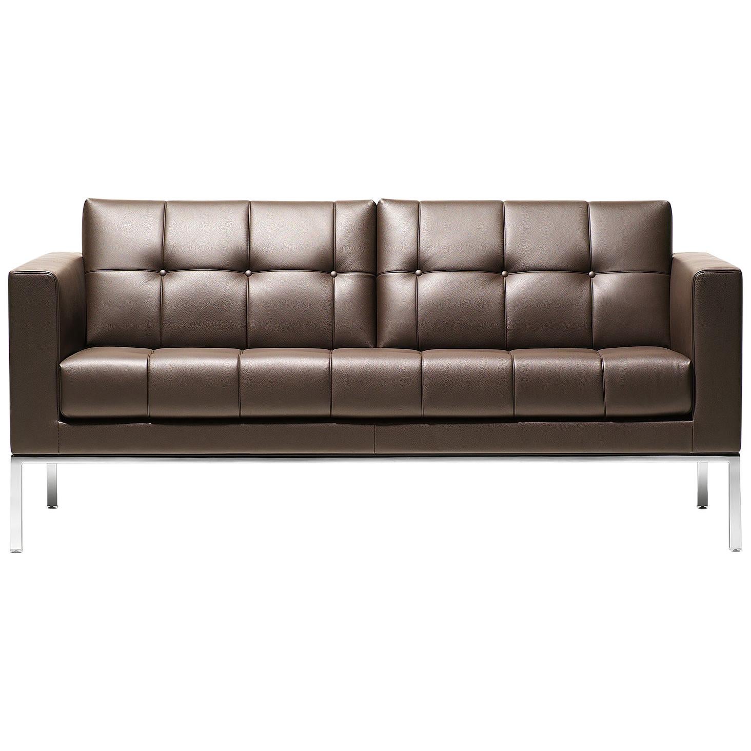 De Sede DS-159 Two-Seat Sofa in Schiefer Brown Fabric by De Sede Design Team