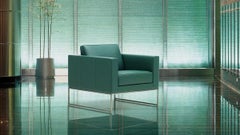 De Sede DS-160 Armchair in Turquoise Leather Upholstery by De Sede Design Team