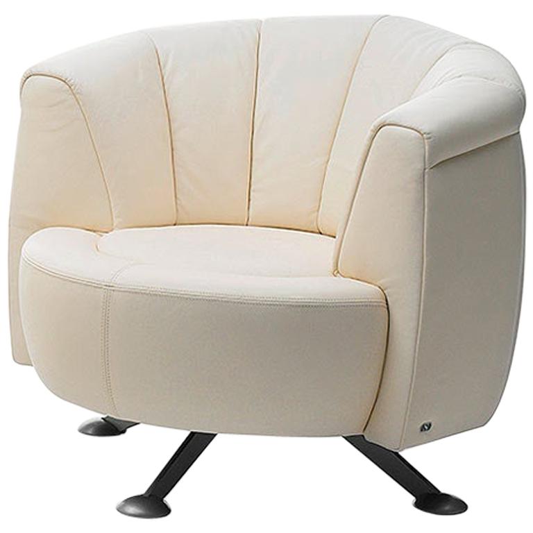 De Sede DS-164 Armchair in Off White Upholstery by Hugo de Ruiter